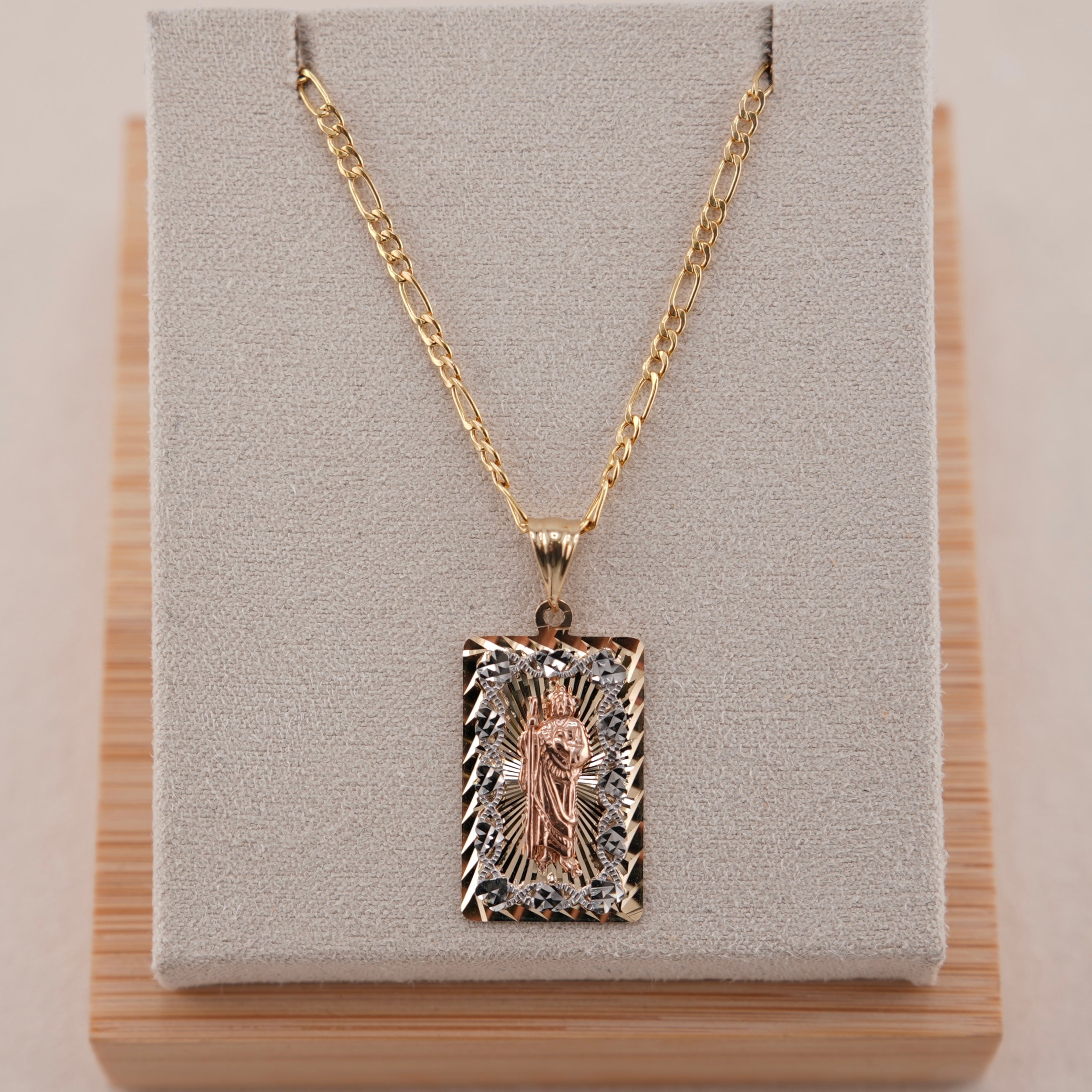 14k Gold San Judas Chain Set