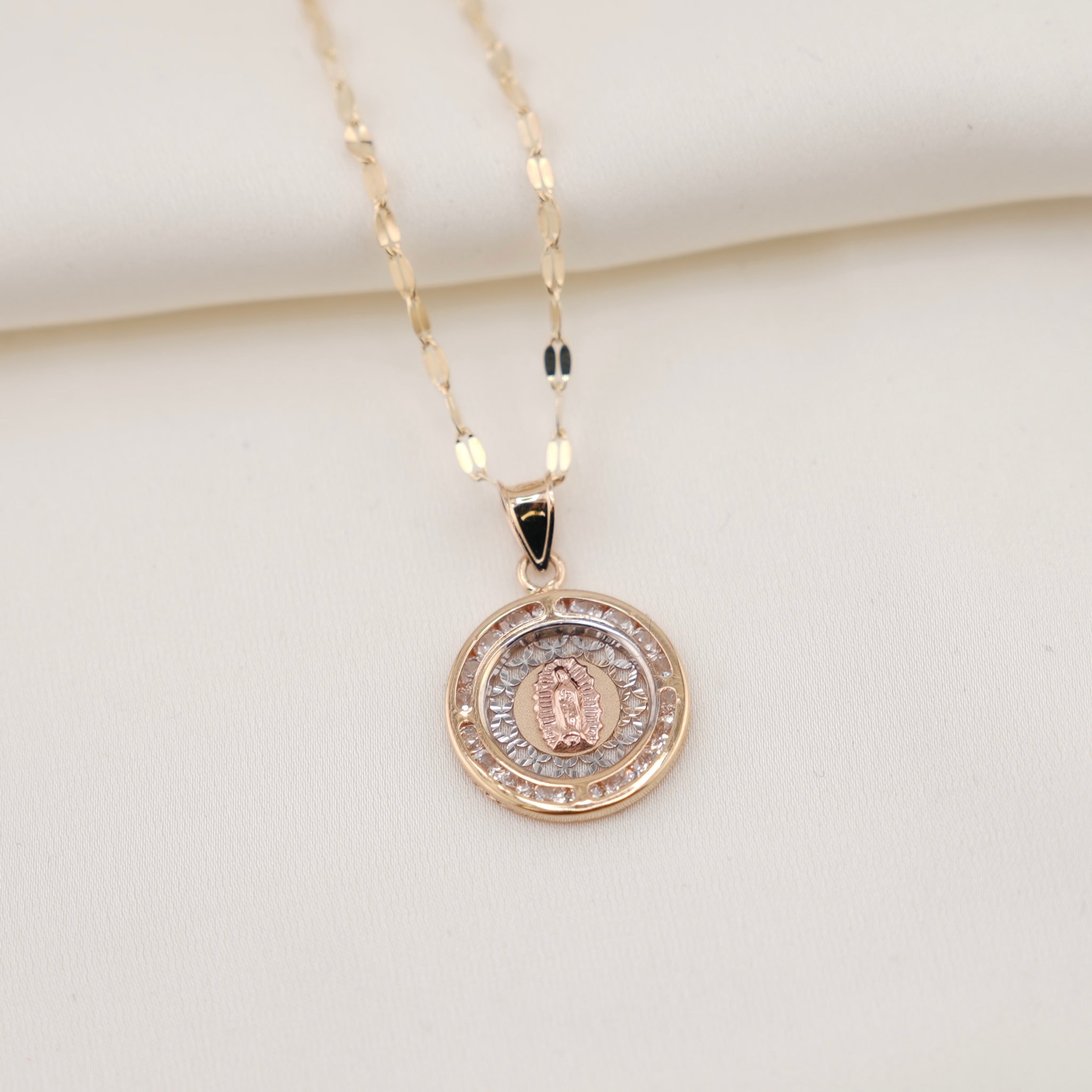 14k Gold Virgencita Chain Set
