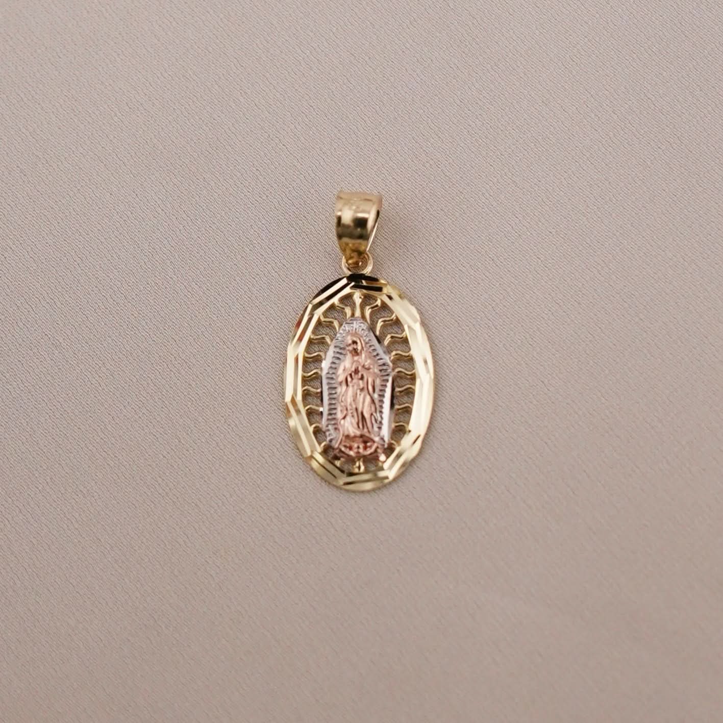 14k Gold Virgencita Pendant