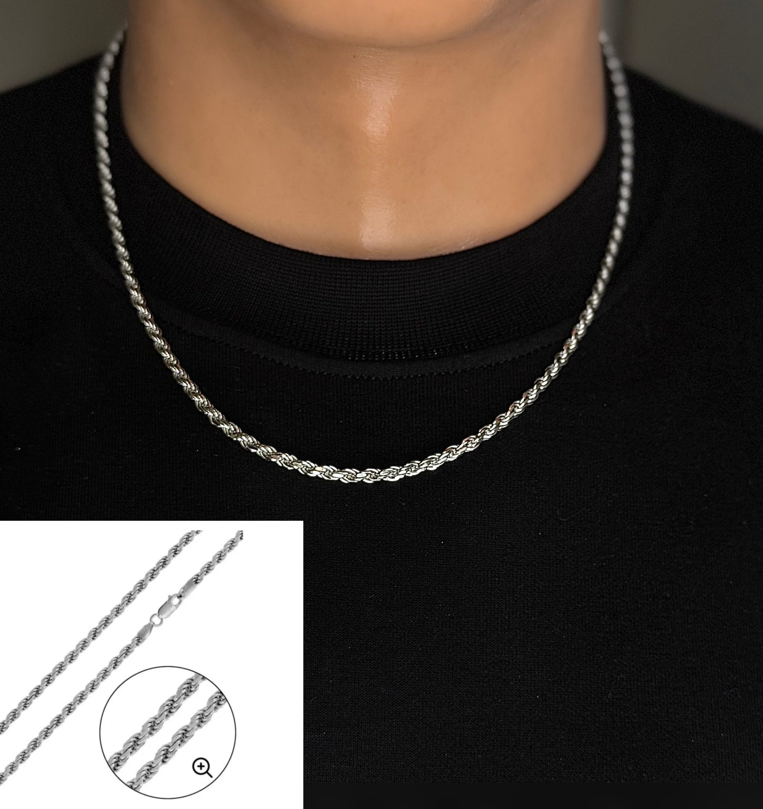 Silver 925 Rope Chain 3.4mm
