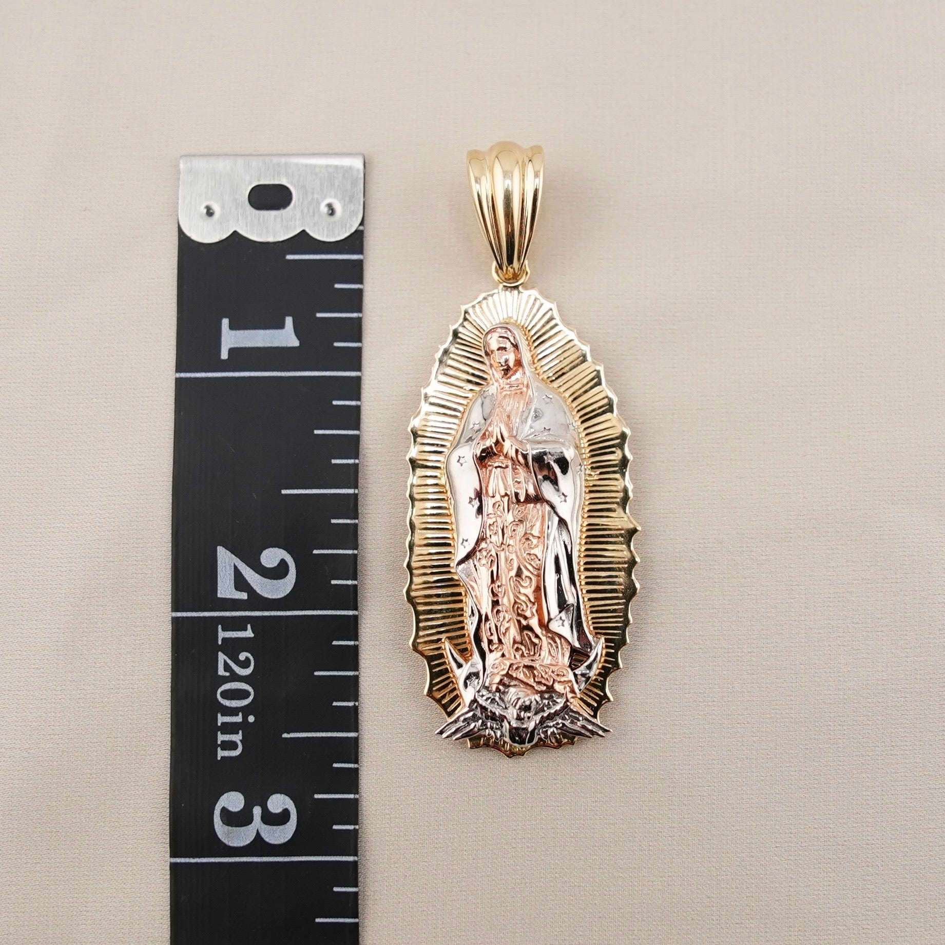 14k Gold XL Virgencita Chain Set