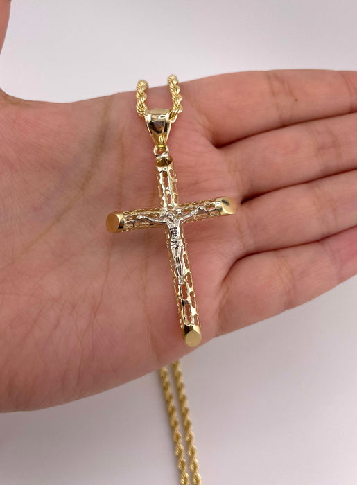 14k Gold Cross Chain Set CBP#1