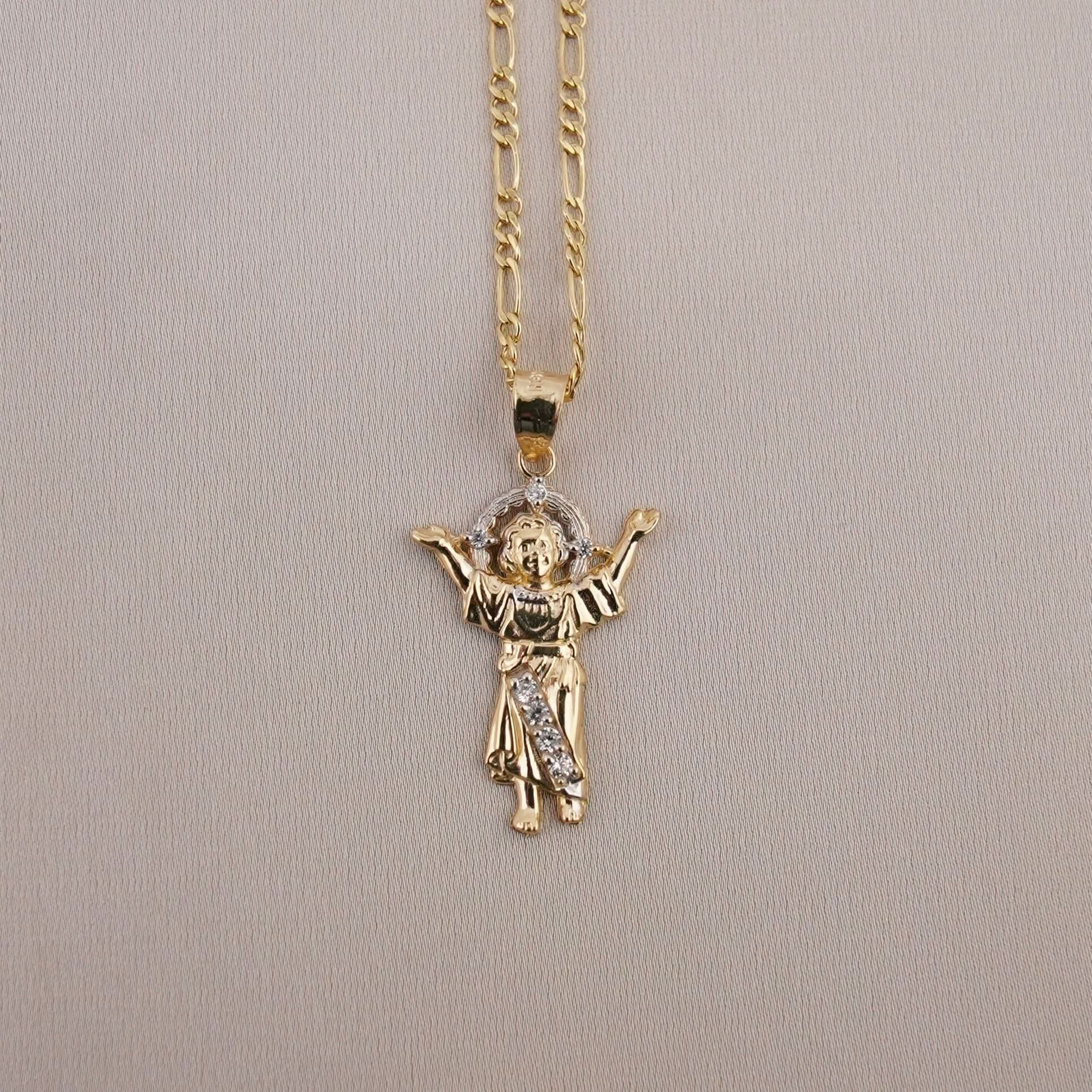 14k Gold Divino Niño Chain Set