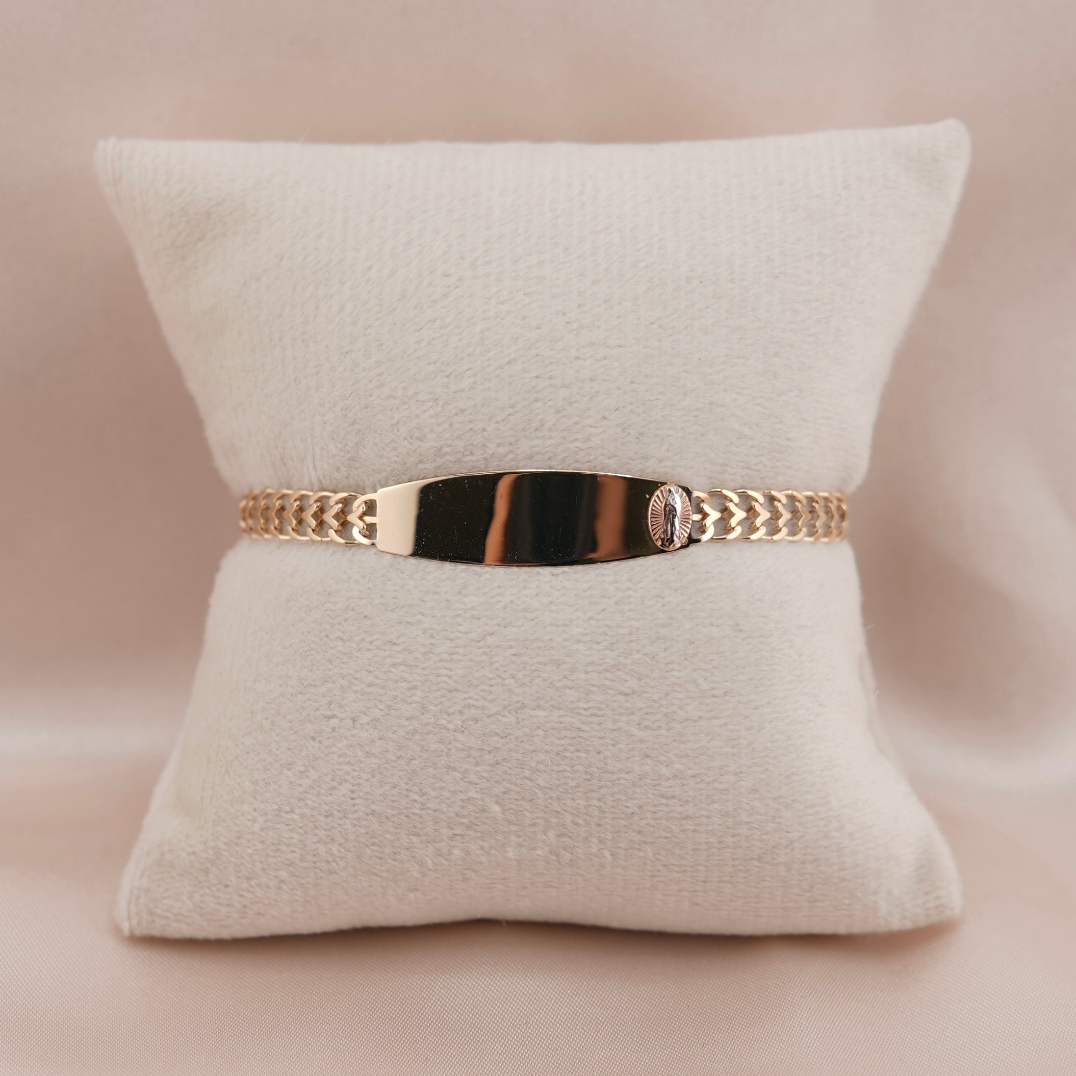 14k Gold Baby/Kid’s Petatillo Virgencita ID Bracelet 5mm