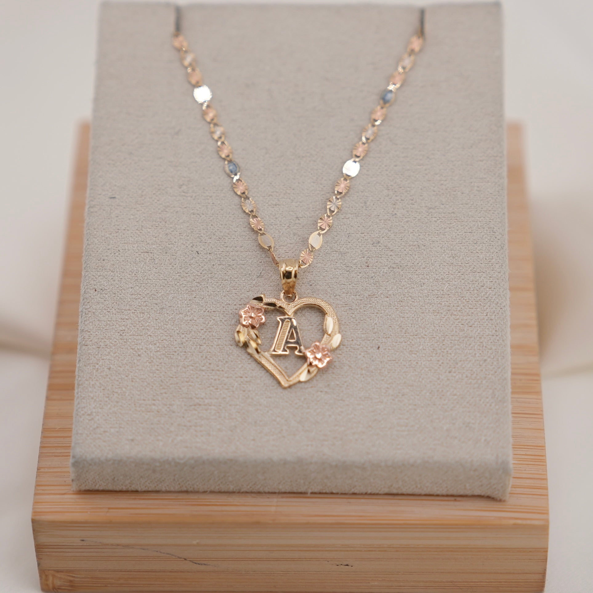 14k Gold Initial Chain Set