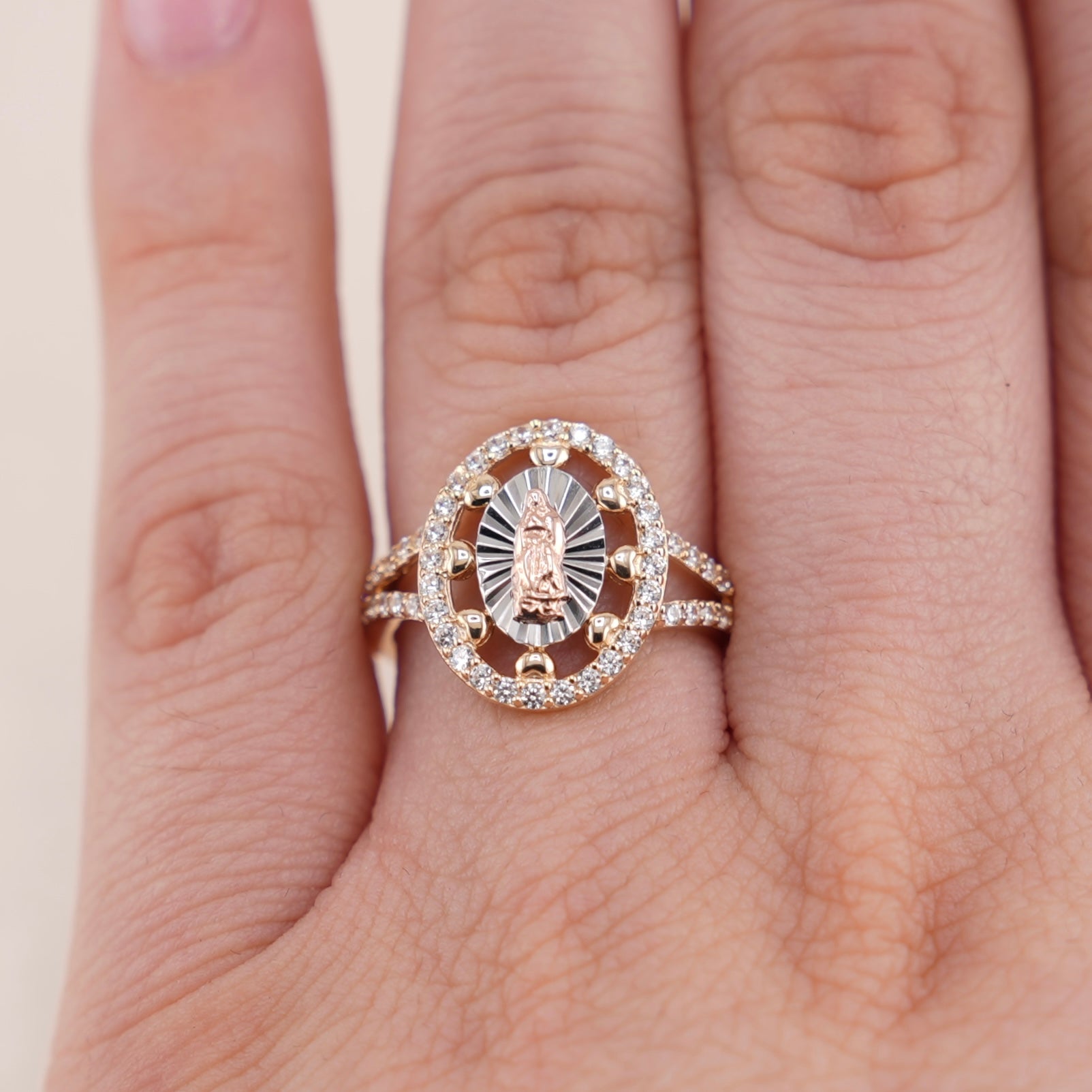 14k Gold Virgencita Ring