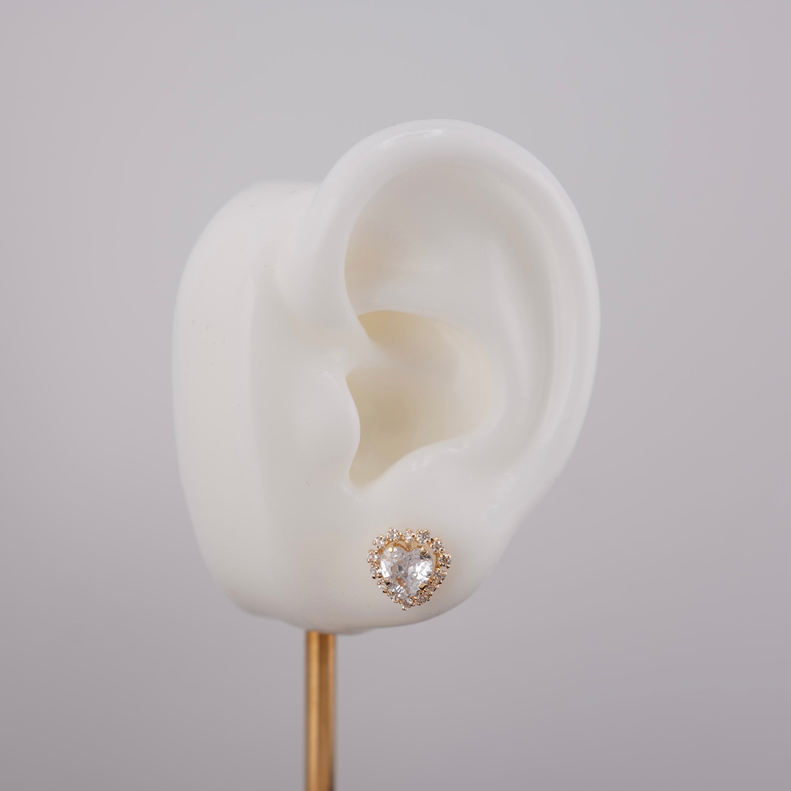 14k Gold Heart Earrings