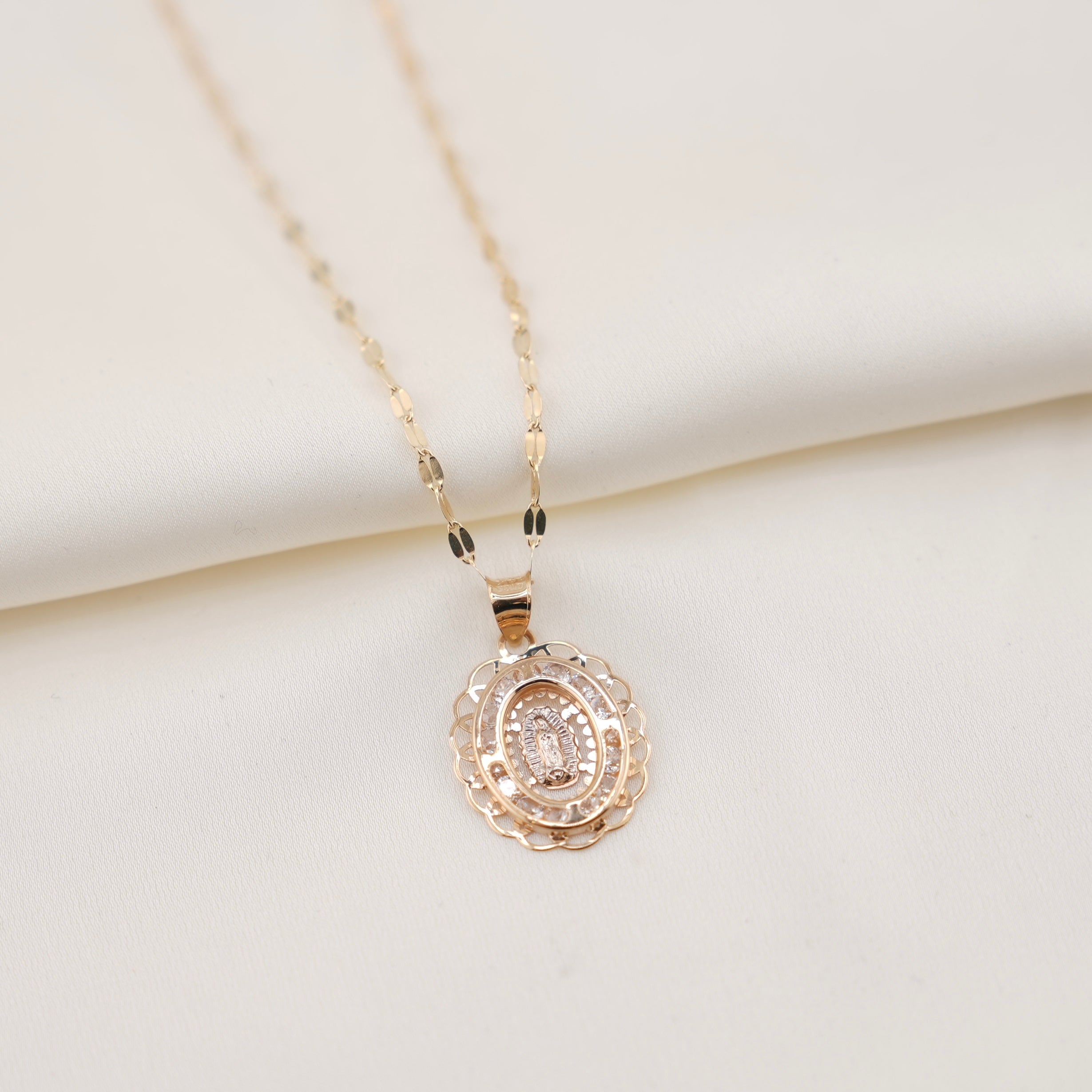 14k Gold Virgencita Chain Set