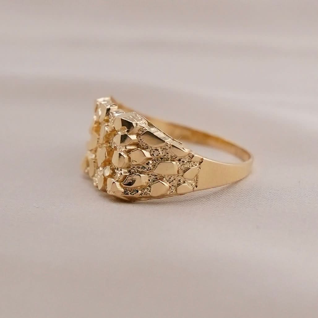 14k Gold Nugget Men’s Ring