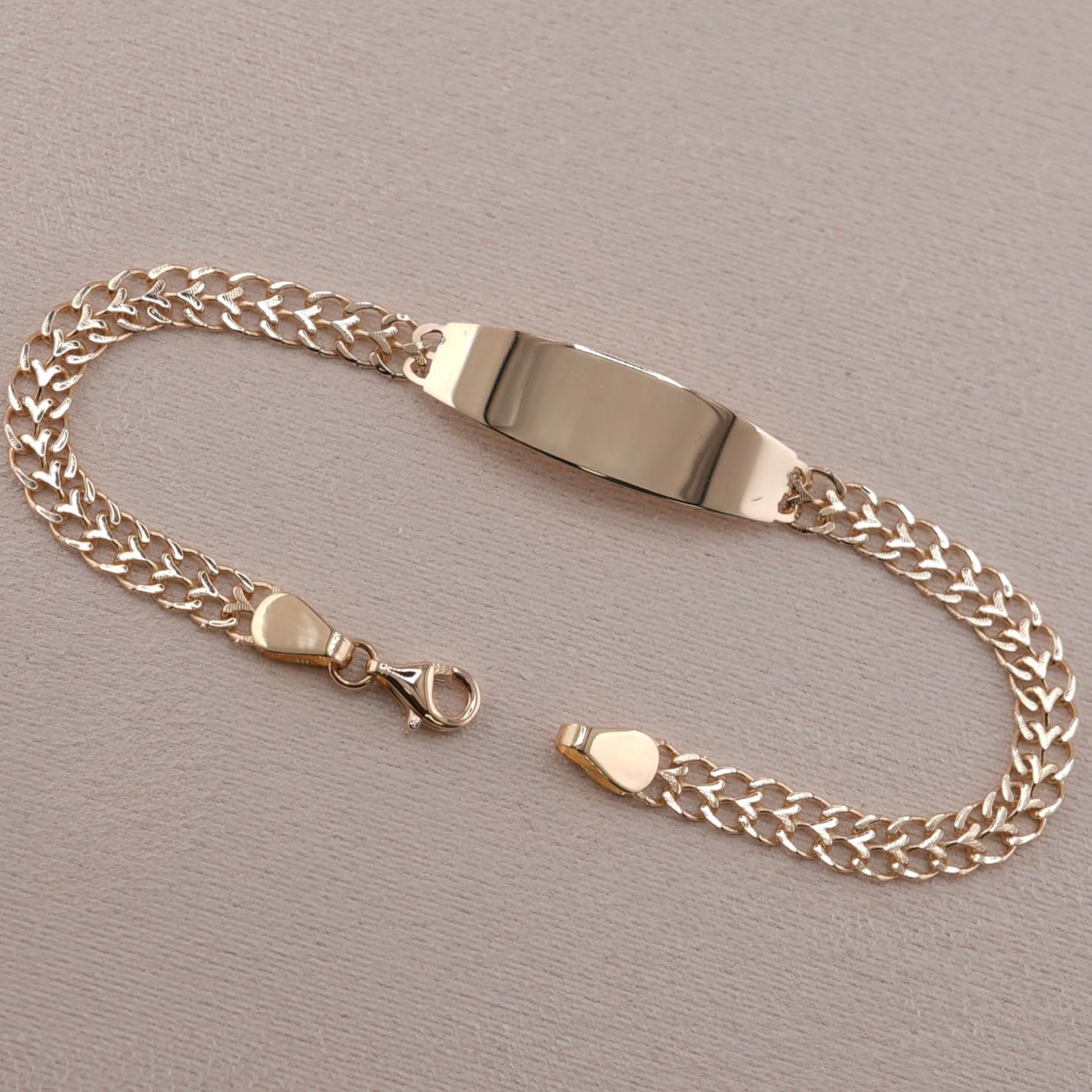 14k Gold Women’s Petatillo ID Bracelet 5mm