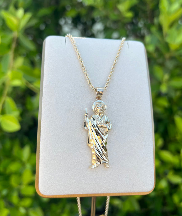 14k Gold San Judas Pendant or Chain Set  CBP#30