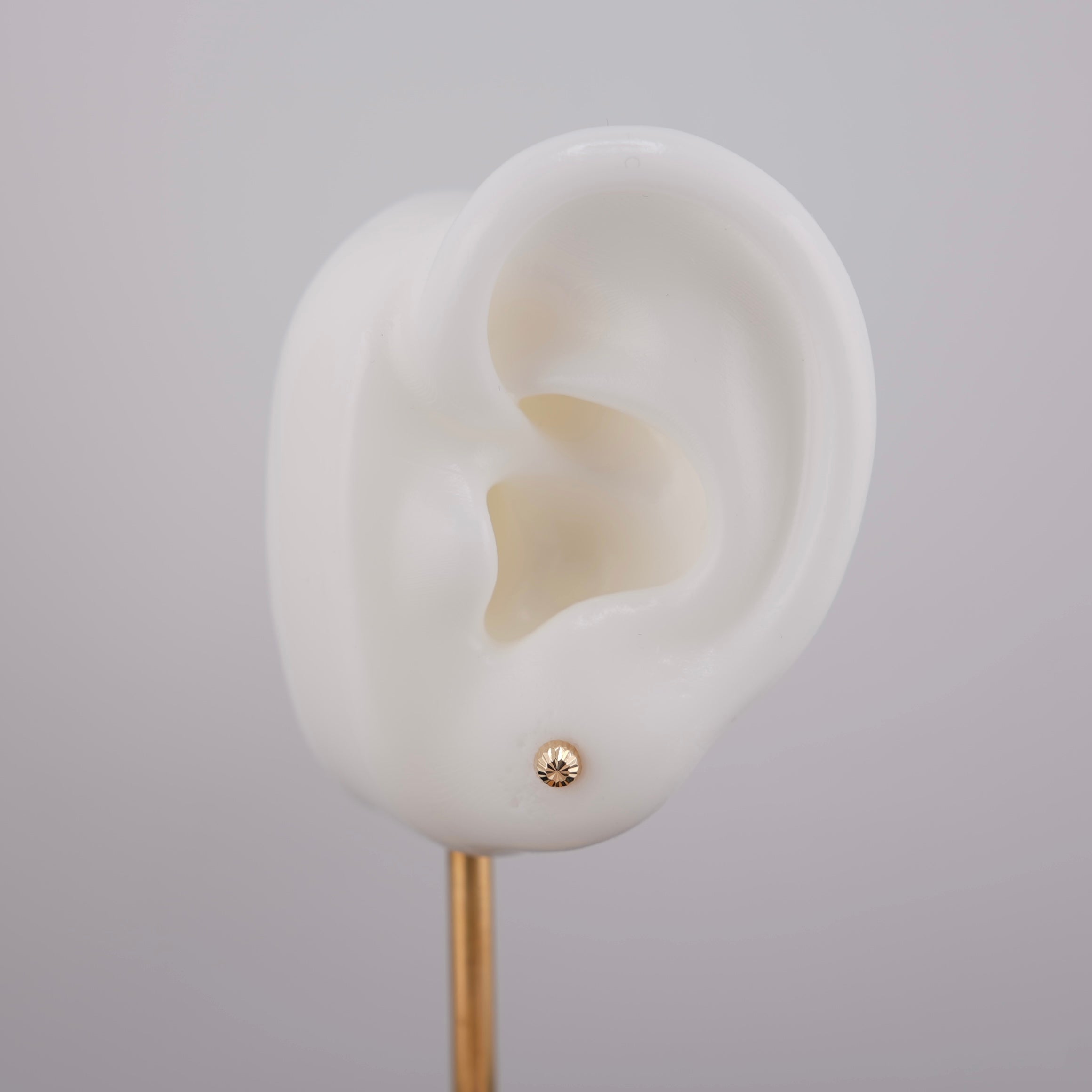 14k Gold 4mm Round Earrings