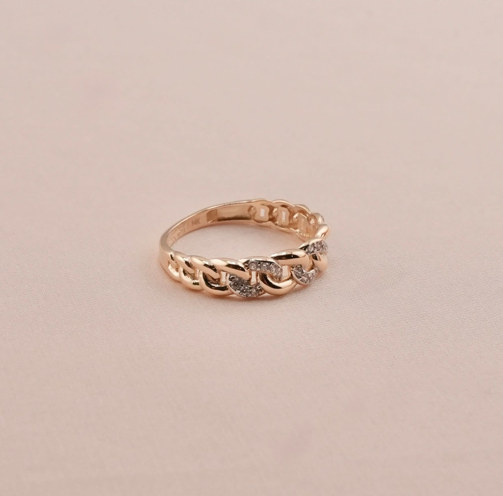 14K Gold Cuban Women’s Ring