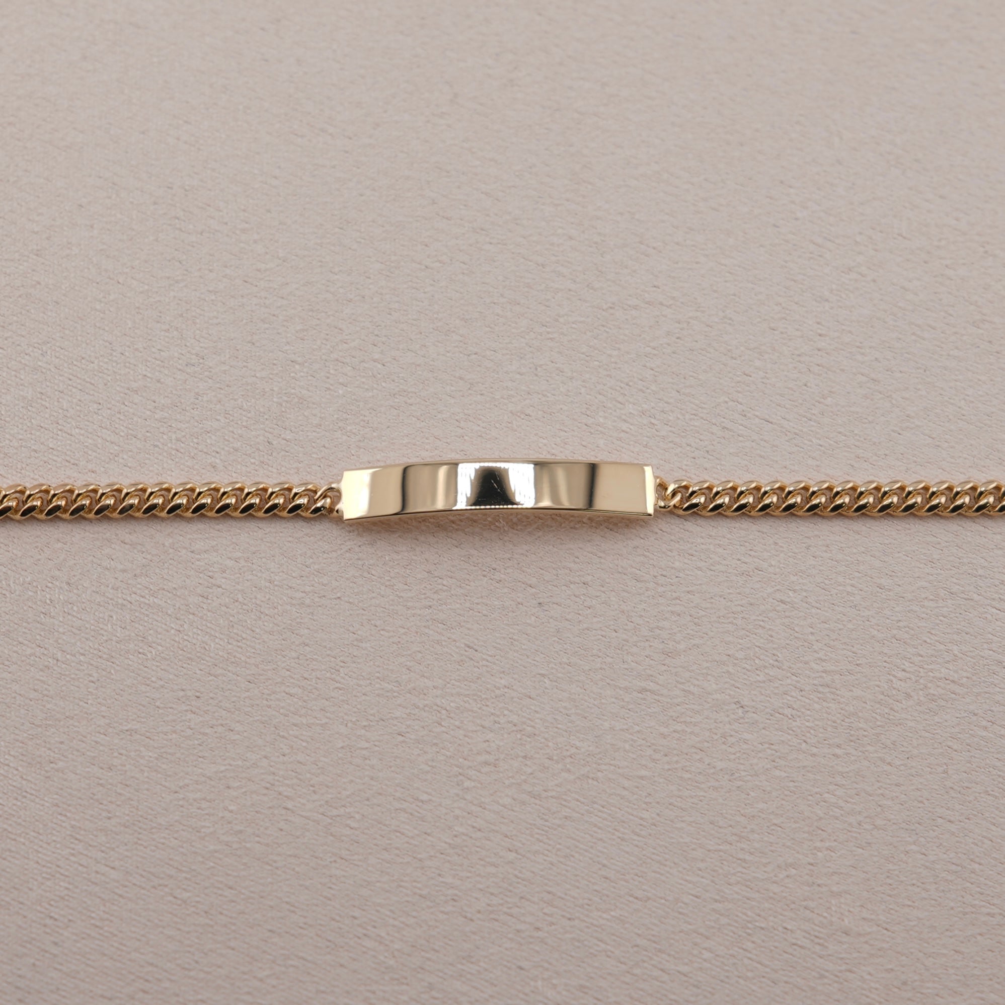 14k Gold Baby/Kid’s Solid Miami Cuban ID Bracelet 3.5mm