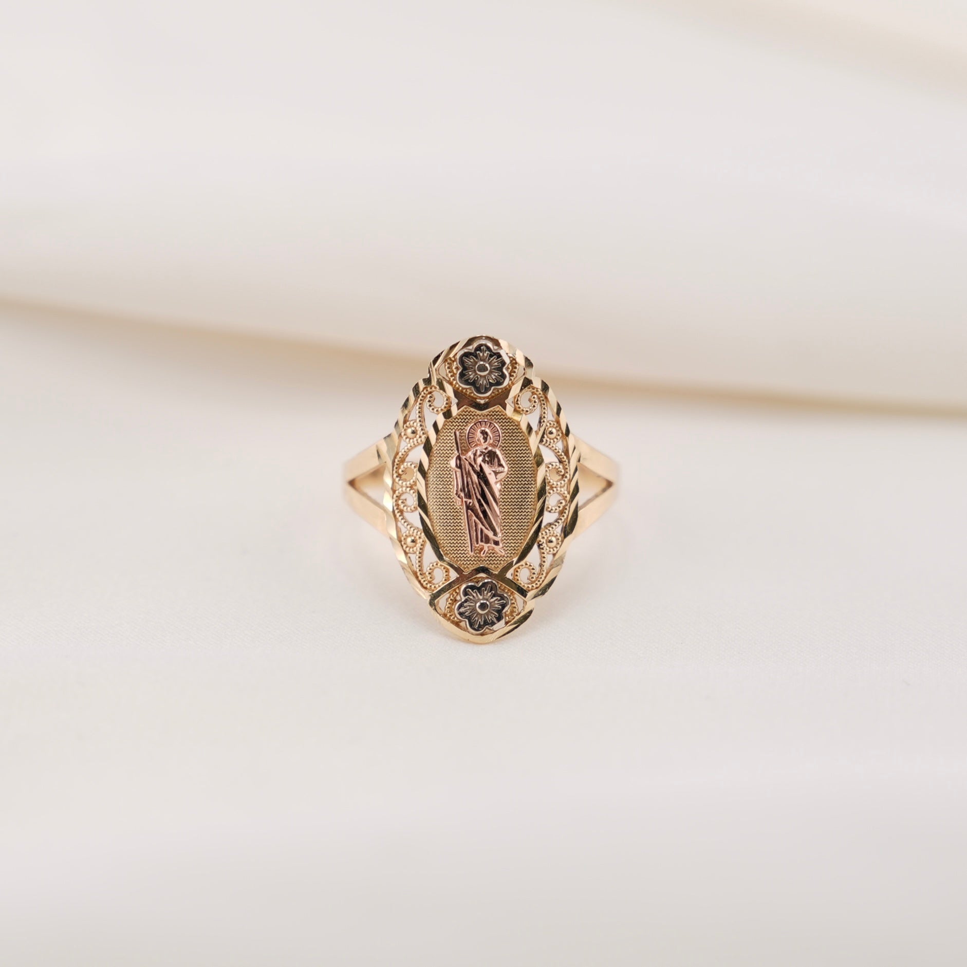 14k Gold San Judas Ring