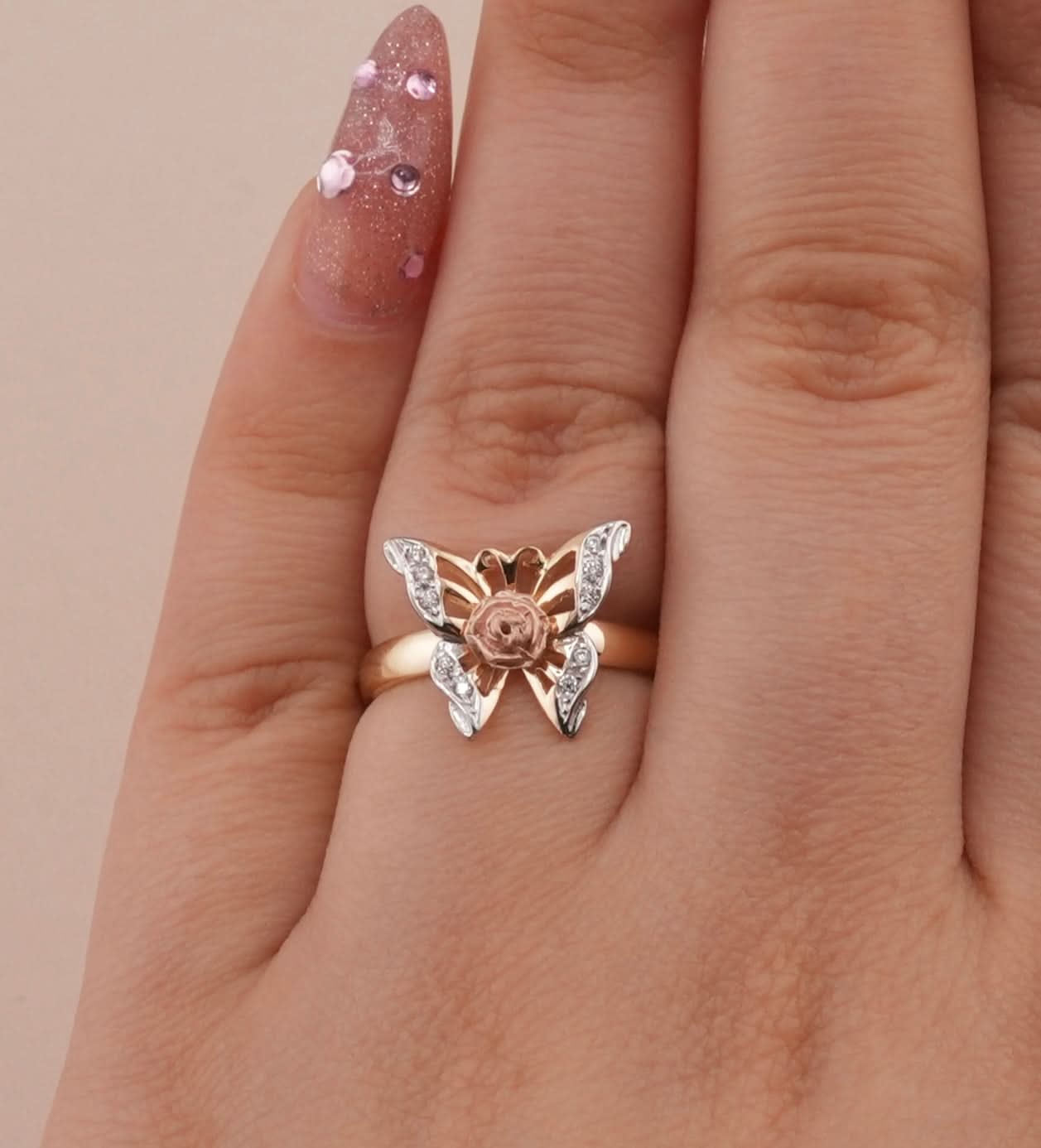 14K Gold Butterfly Women’s Ring