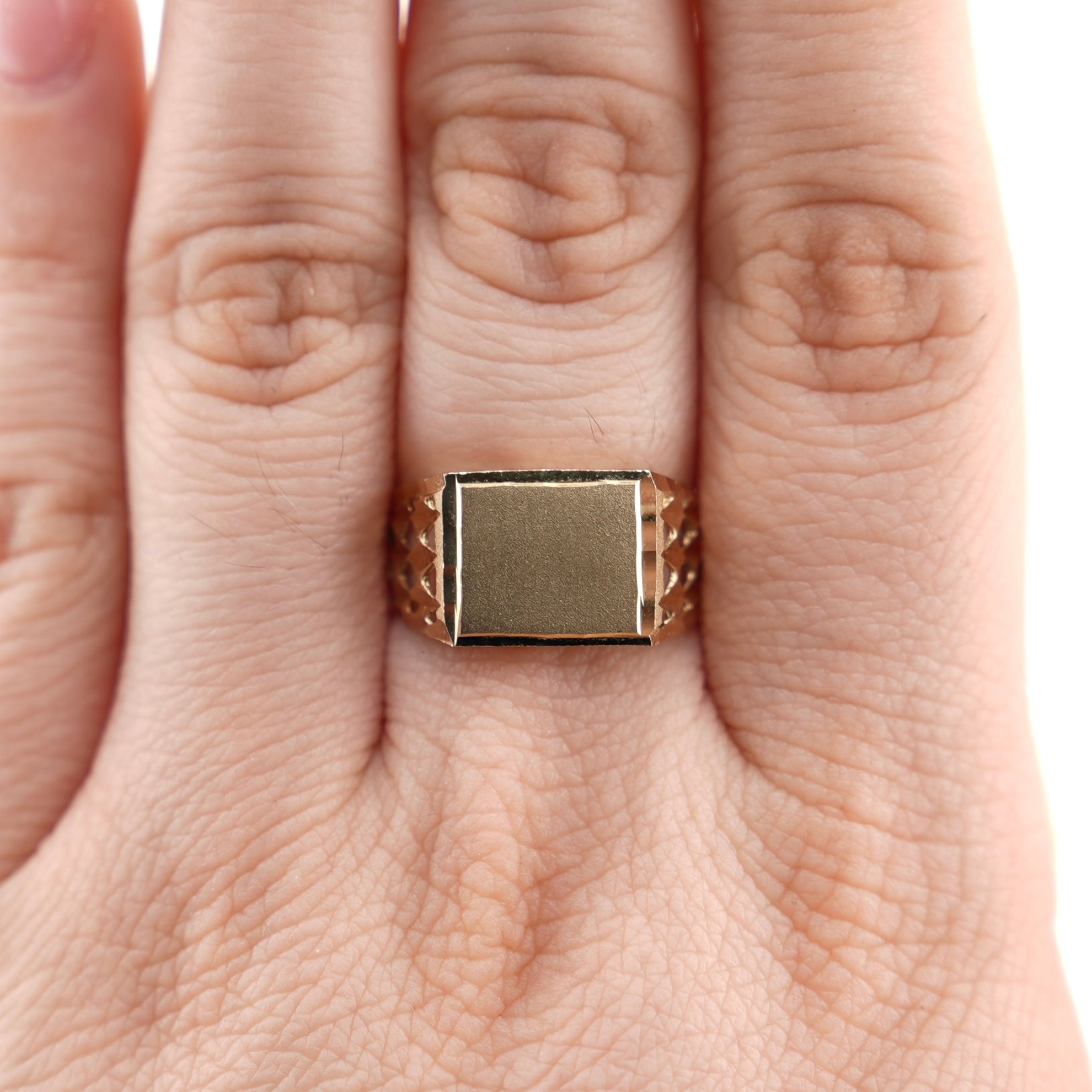 14k Gold ID Ring