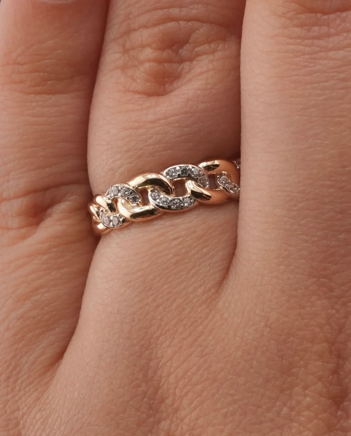 14K Gold Cuban Women’s Ring