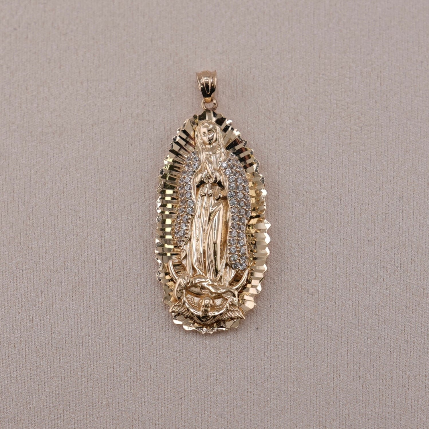 14k Gold Virgencita Pendant