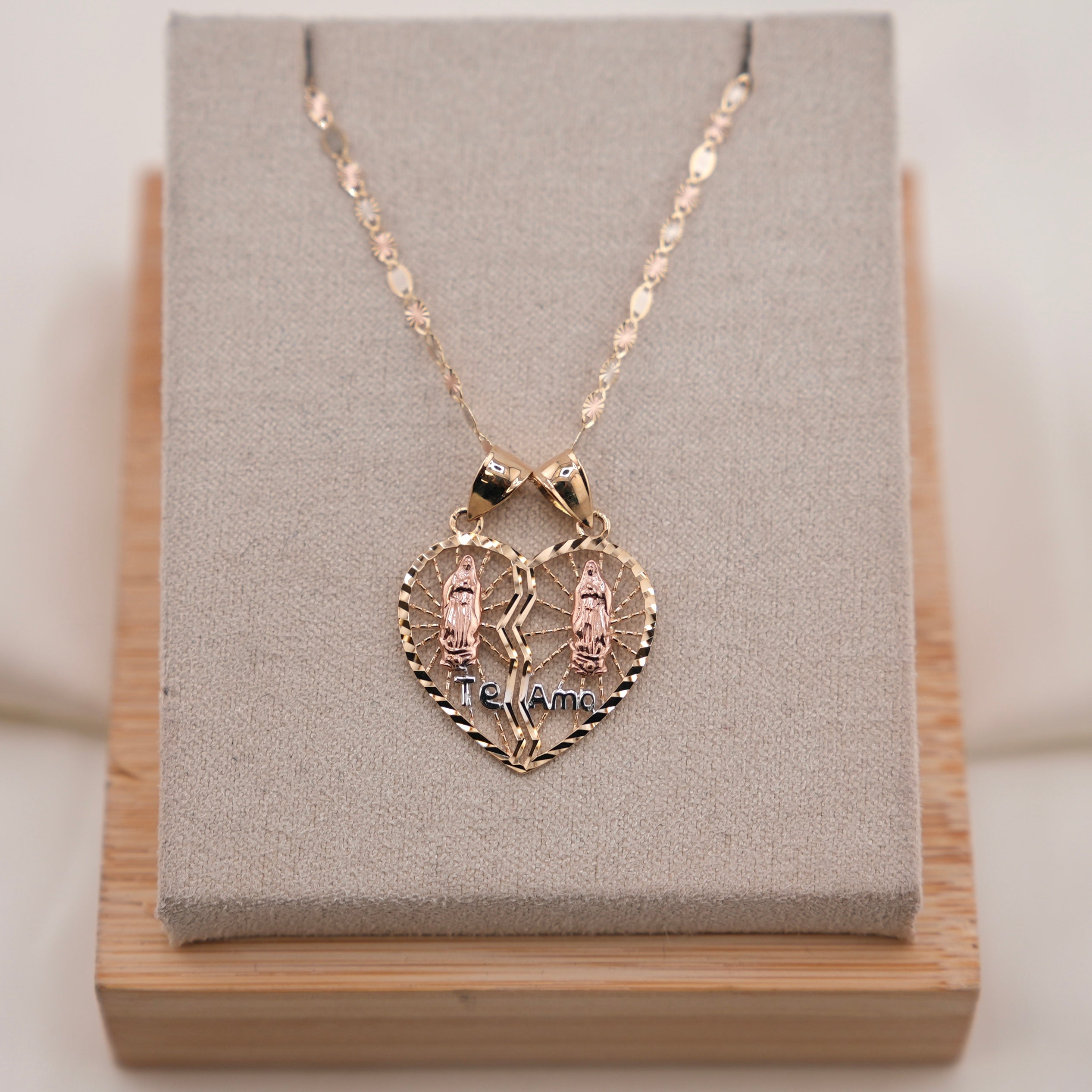 14k Gold Te Amo Chain set