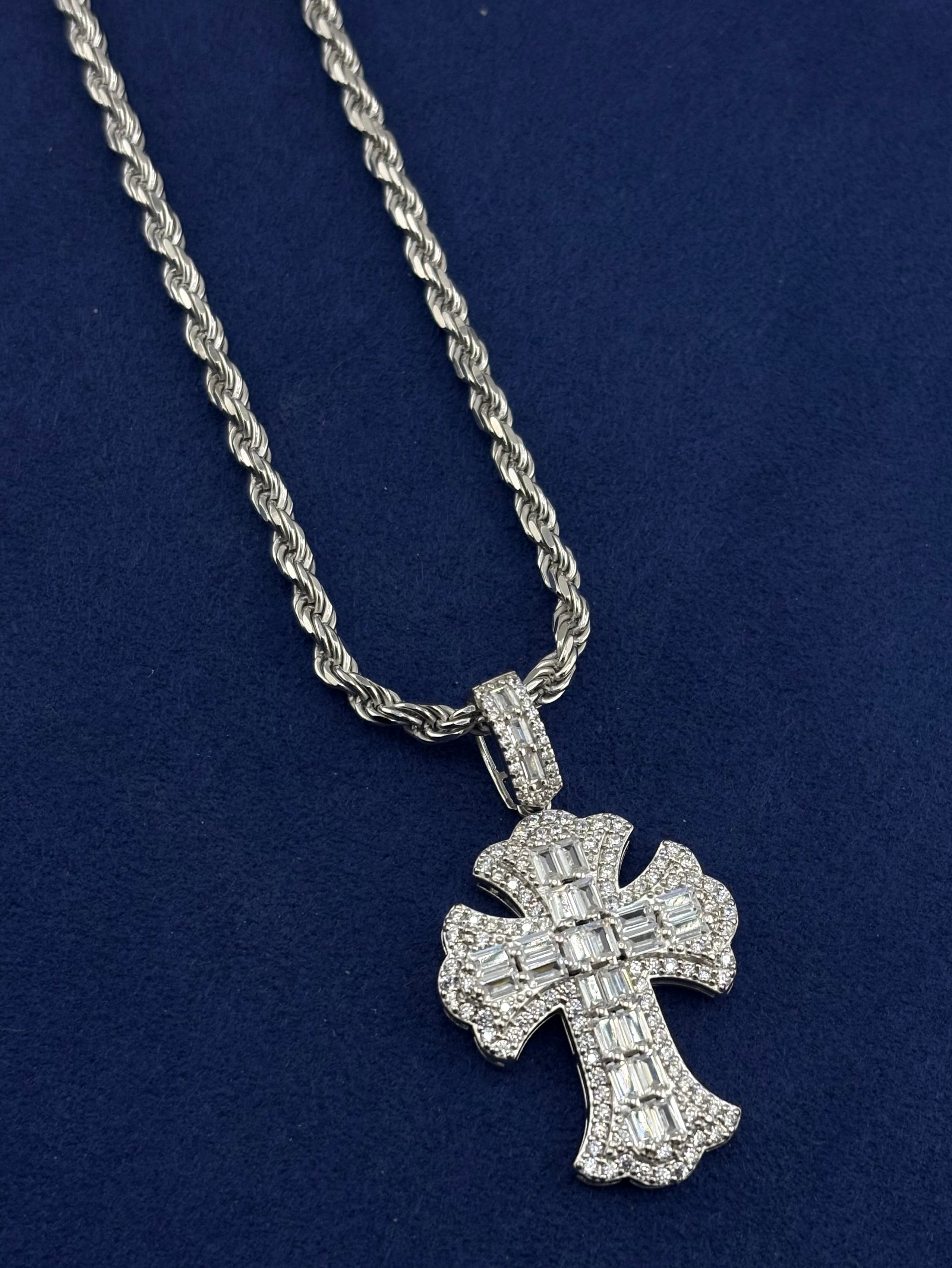 Silver 925 Cross Chain Set