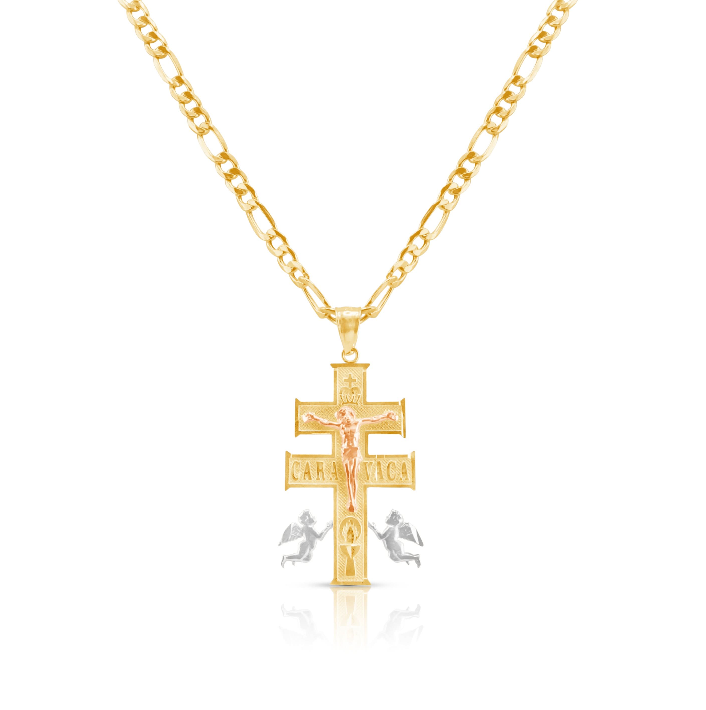 14k Gold Cross Pendant or Chain Set