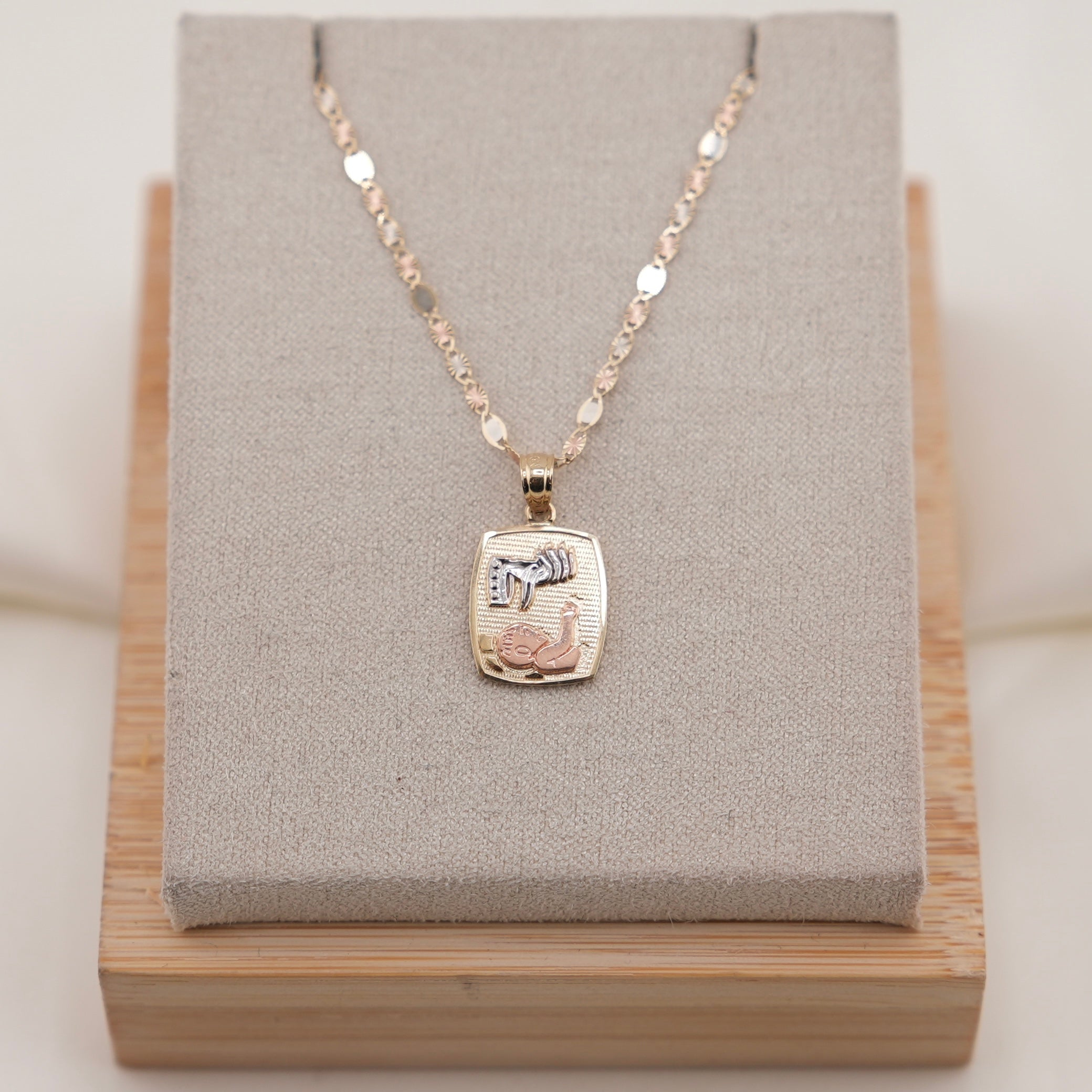 14k Gold Baptism Chain Set