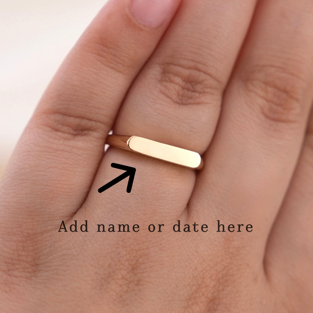 14k Gold Signet Ring