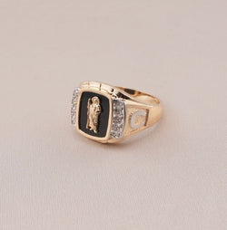 14K Gold San Judas Men's Ring