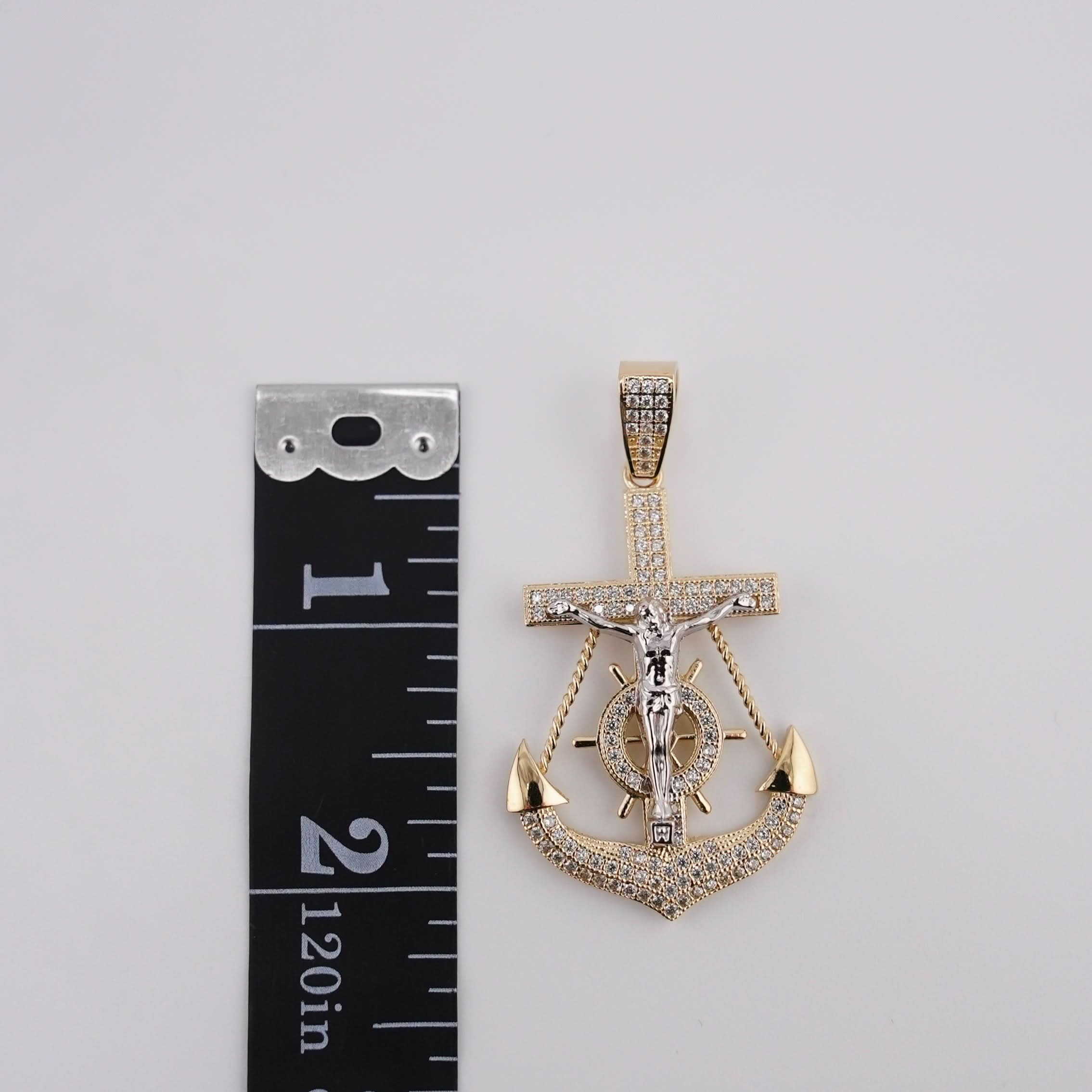 14k Gold Medium Anchor Chain Set