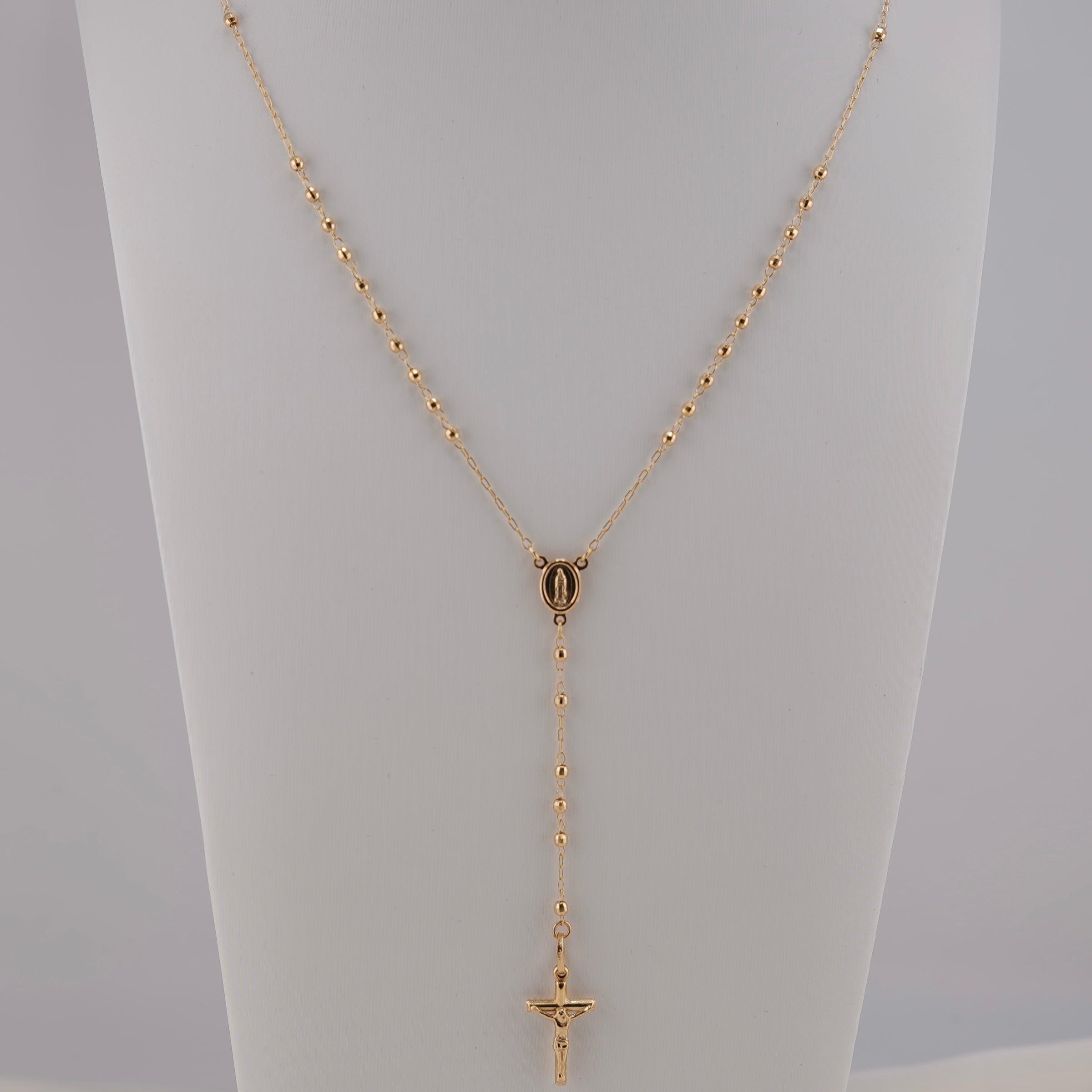 14k Gold Rosary 2.5mm 24in
