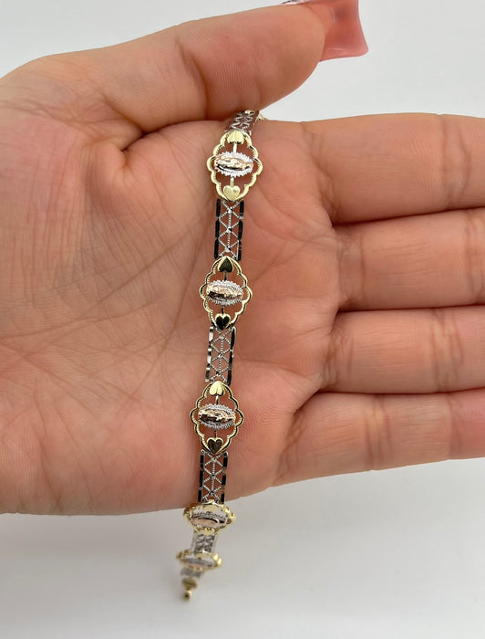 14k Gold Virgencita Women’s Bracelet B7-06
