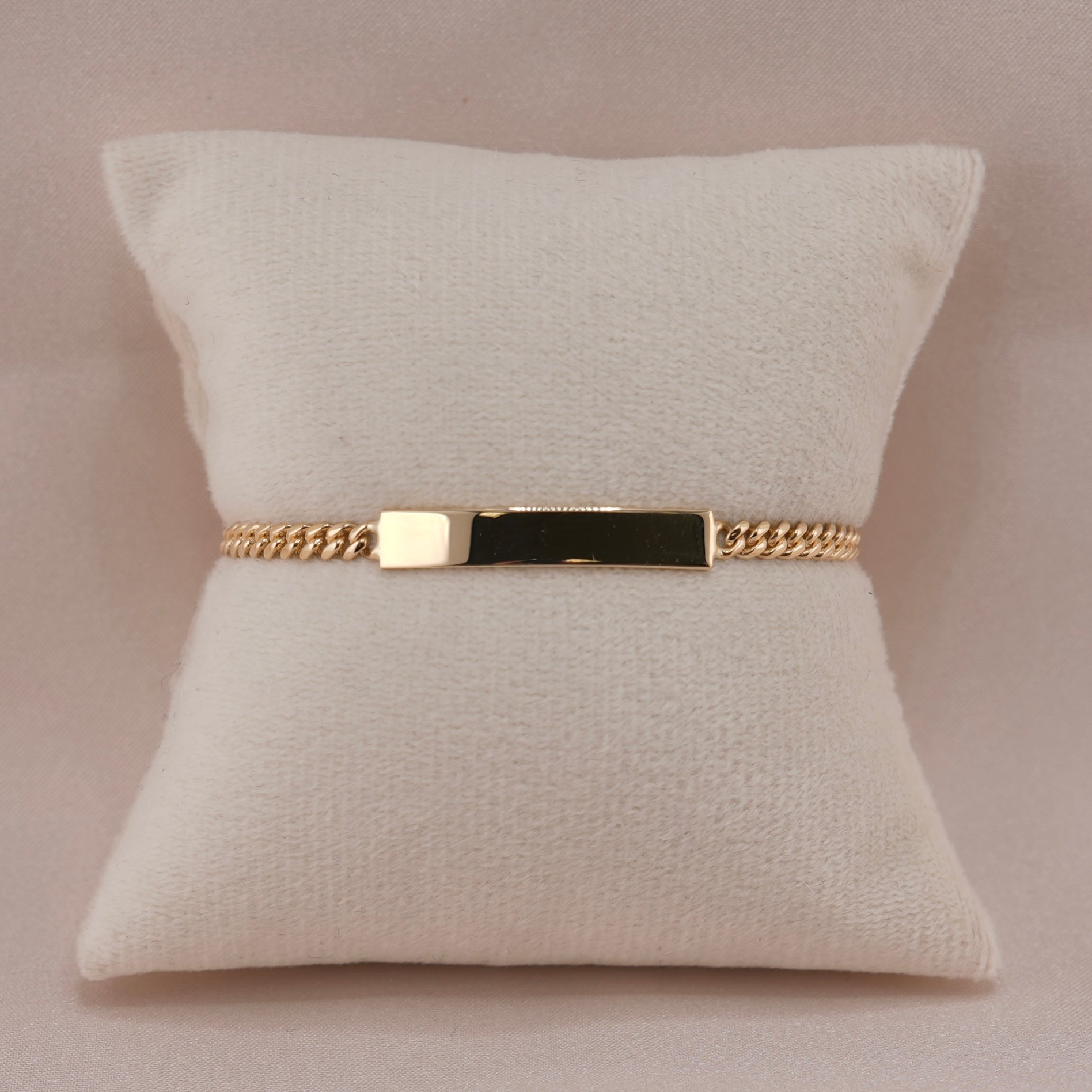14k Gold Baby/Kid’s Solid Miami Cuban ID Bracelet 3.5mm
