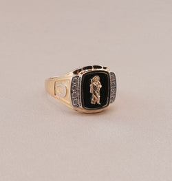 14K Gold San Judas Men's Ring