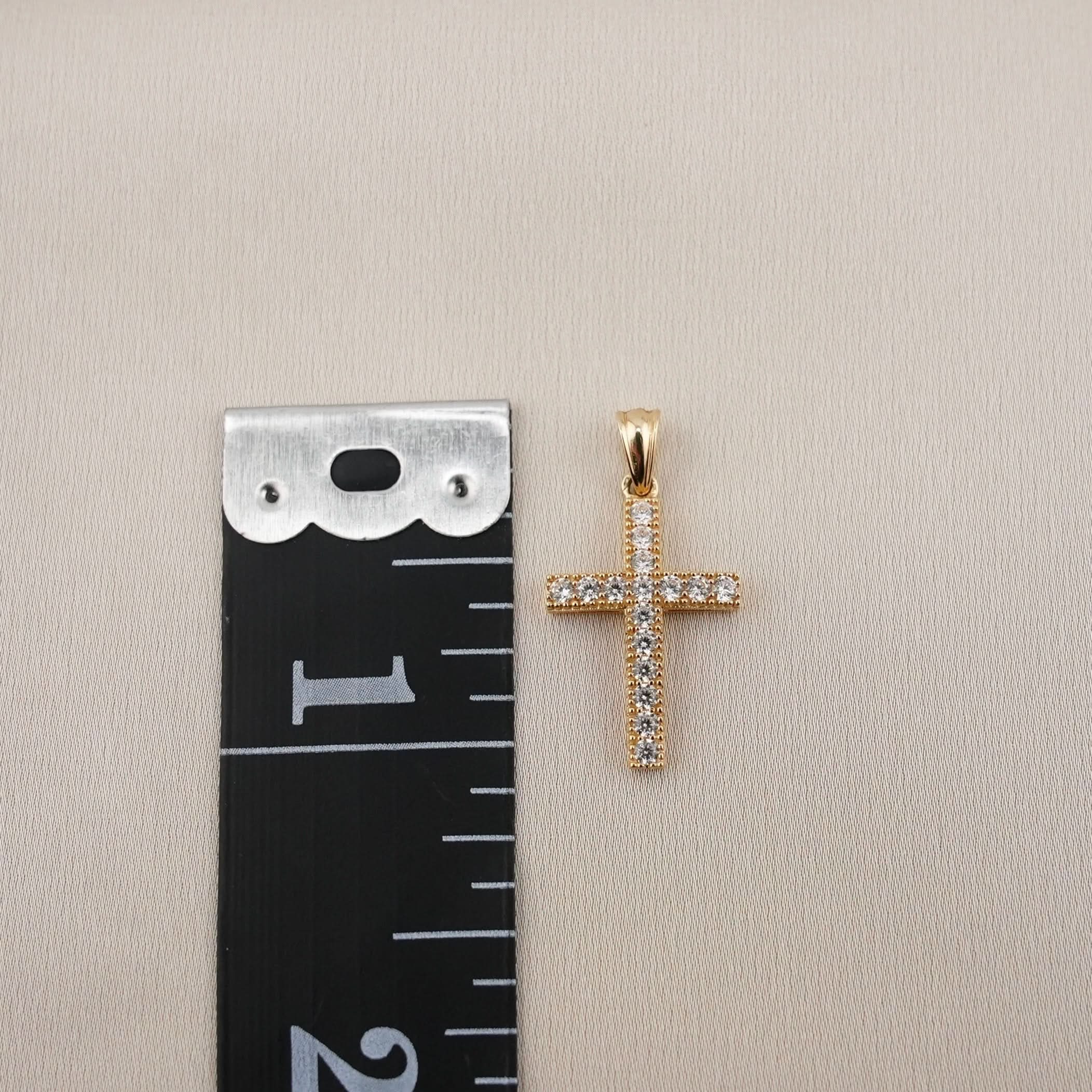 14k Gold Cross Chain Set