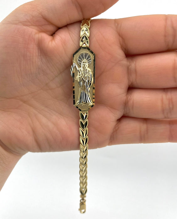 14k Gold Santa Muerte Women’s Bracelet