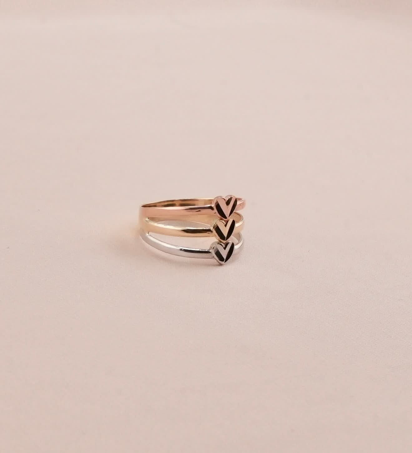 14K Gold Heart Women's Ring