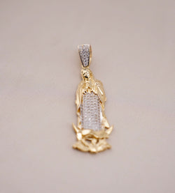 14k Gold Medium Virgencita Pendant
