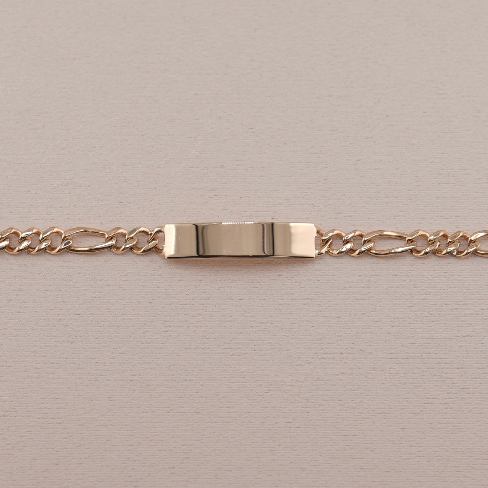 14k Gold Baby/Kid’s Solid Figaro ID Bracelet 5.5mm