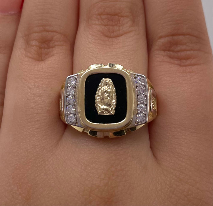 14k Gold Virgencita Men’s Ring CBRM#13