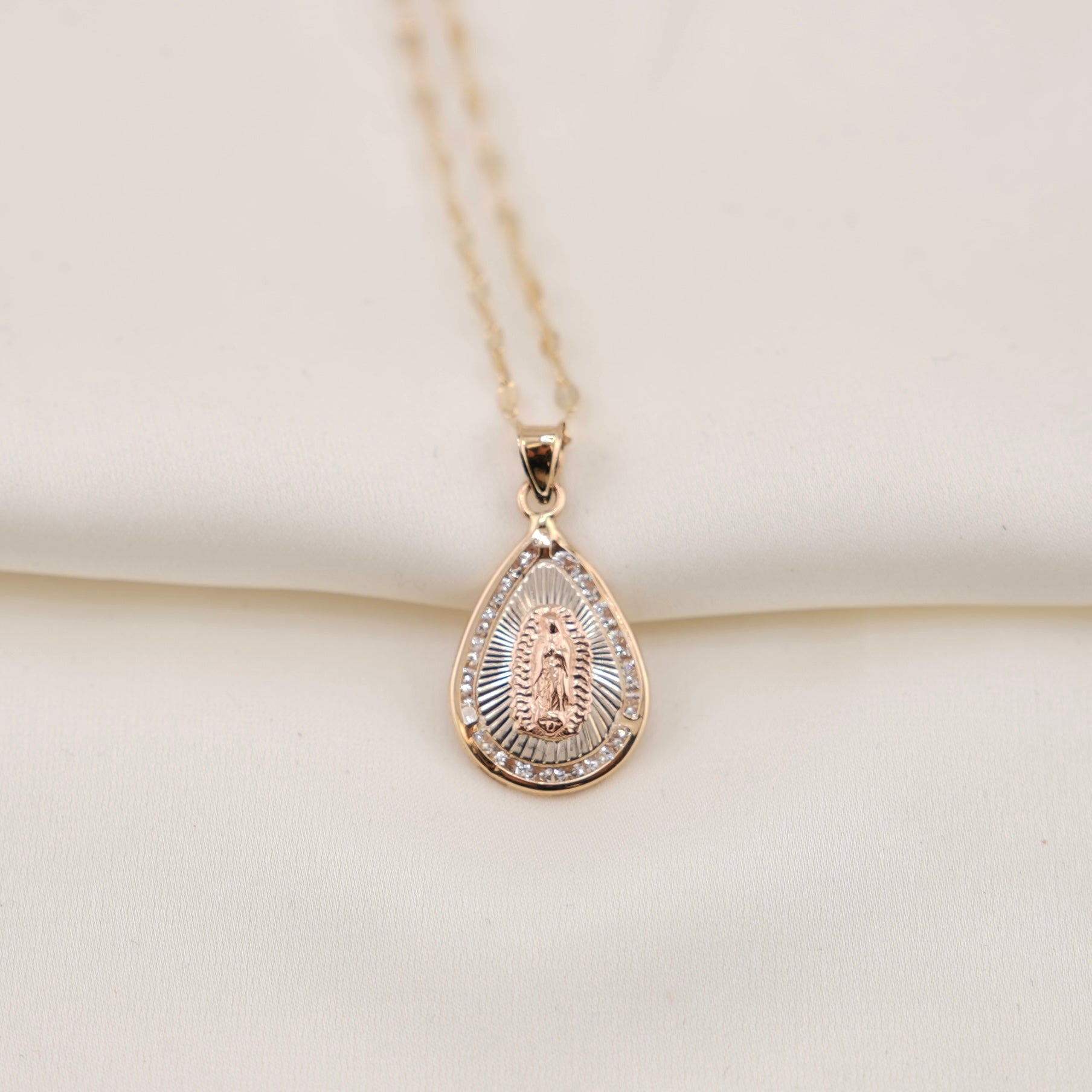 14k Gold Virgencita Chain Set