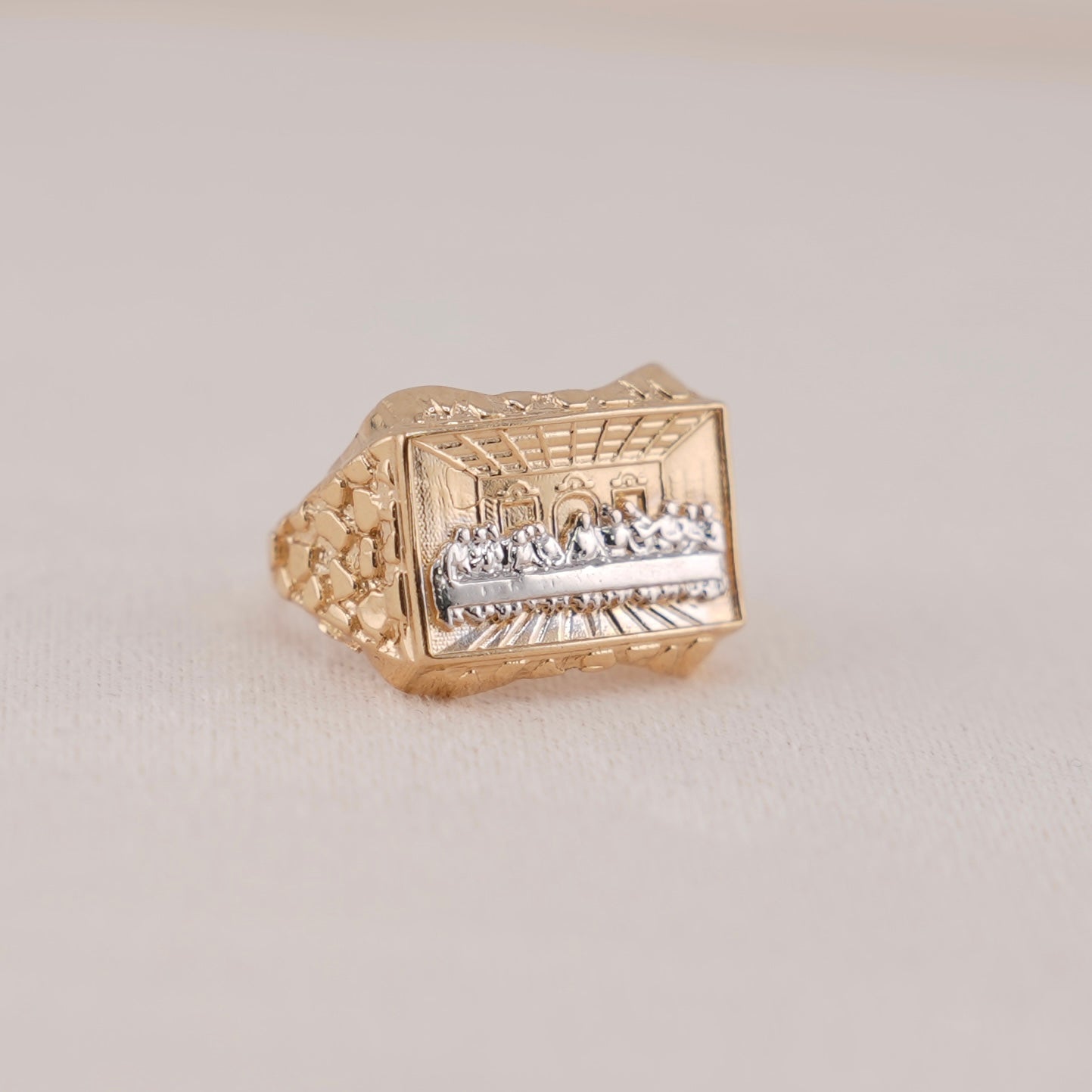14k Gold Last Supper Ring