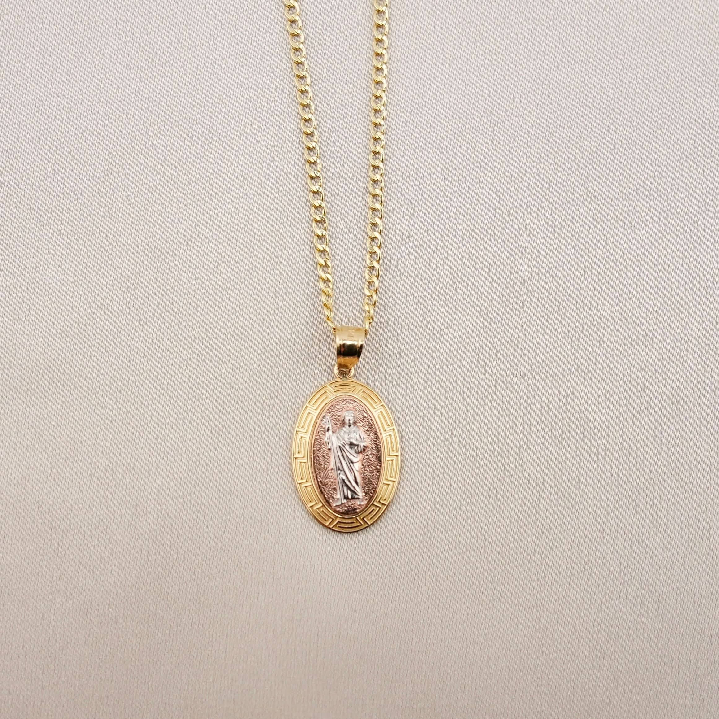 14k Gold San Judas Chain Set