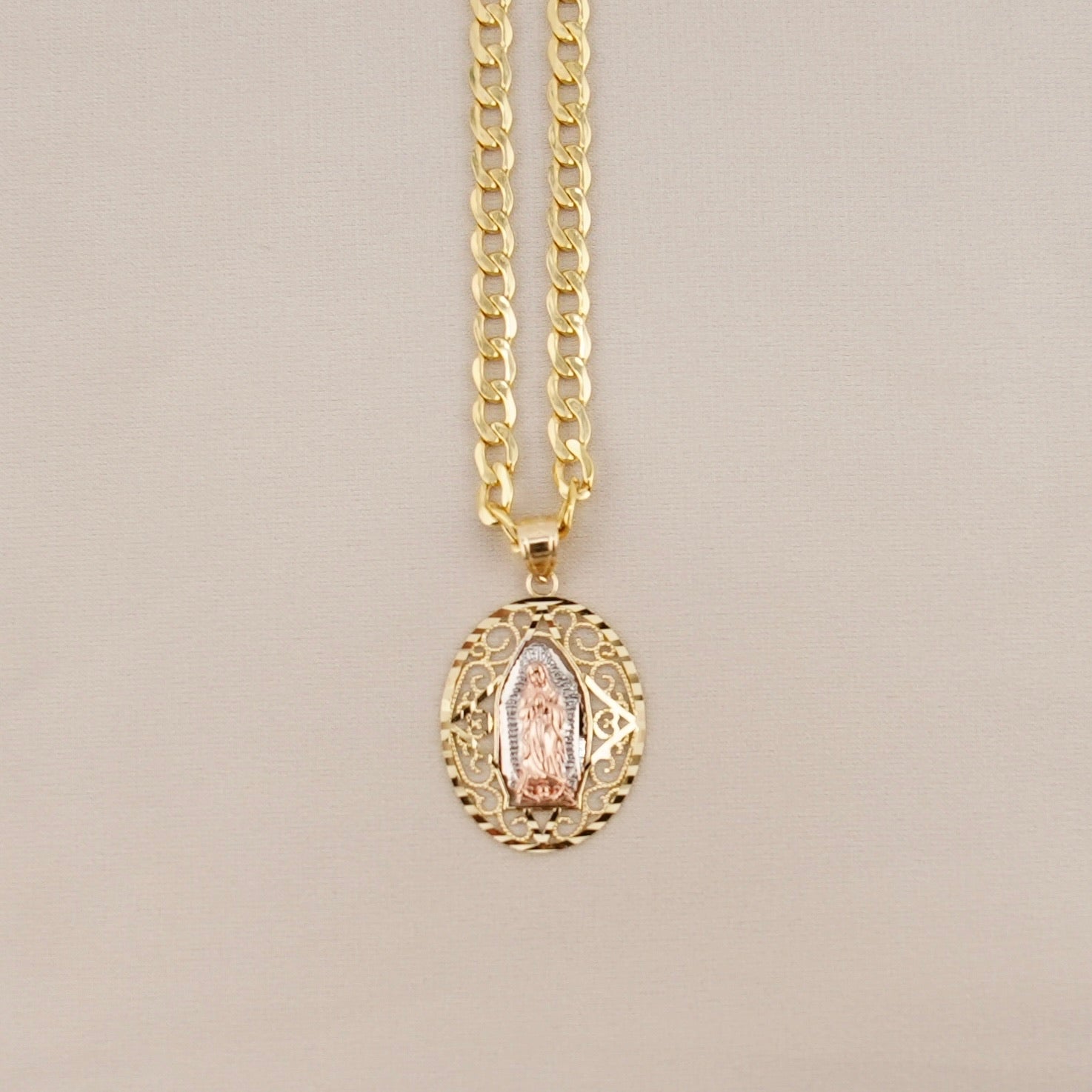 14k Gold Virgencita Chain Set