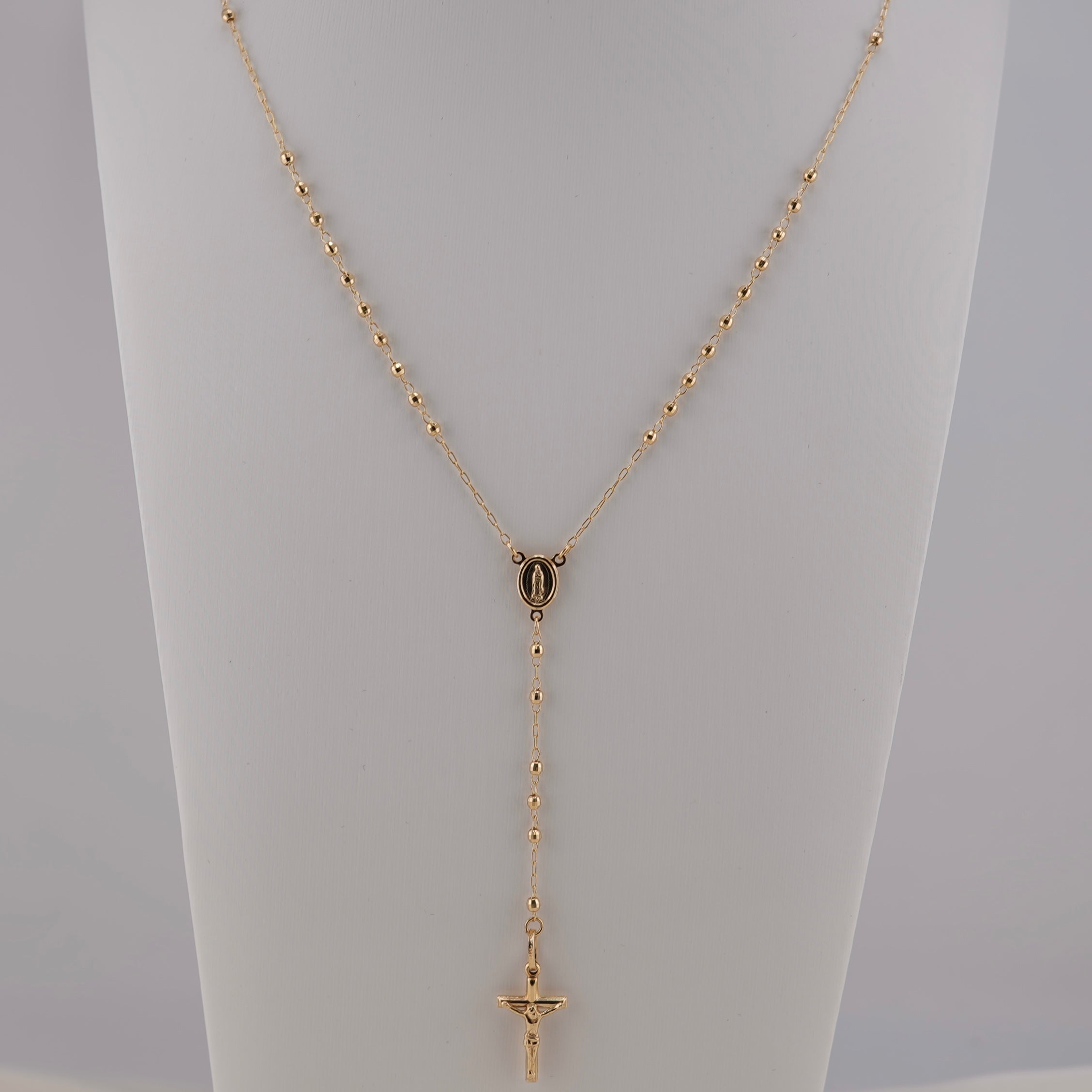 14k Gold Rosary 2.5mm 24in