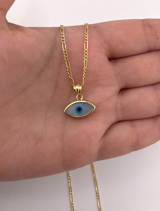 14k Gold Evil Eye Chain Set CBP#58