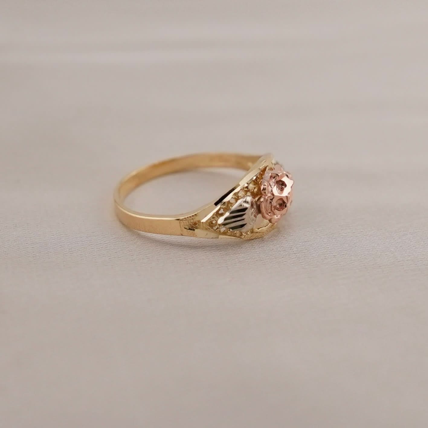 14k Gold Rose Ring