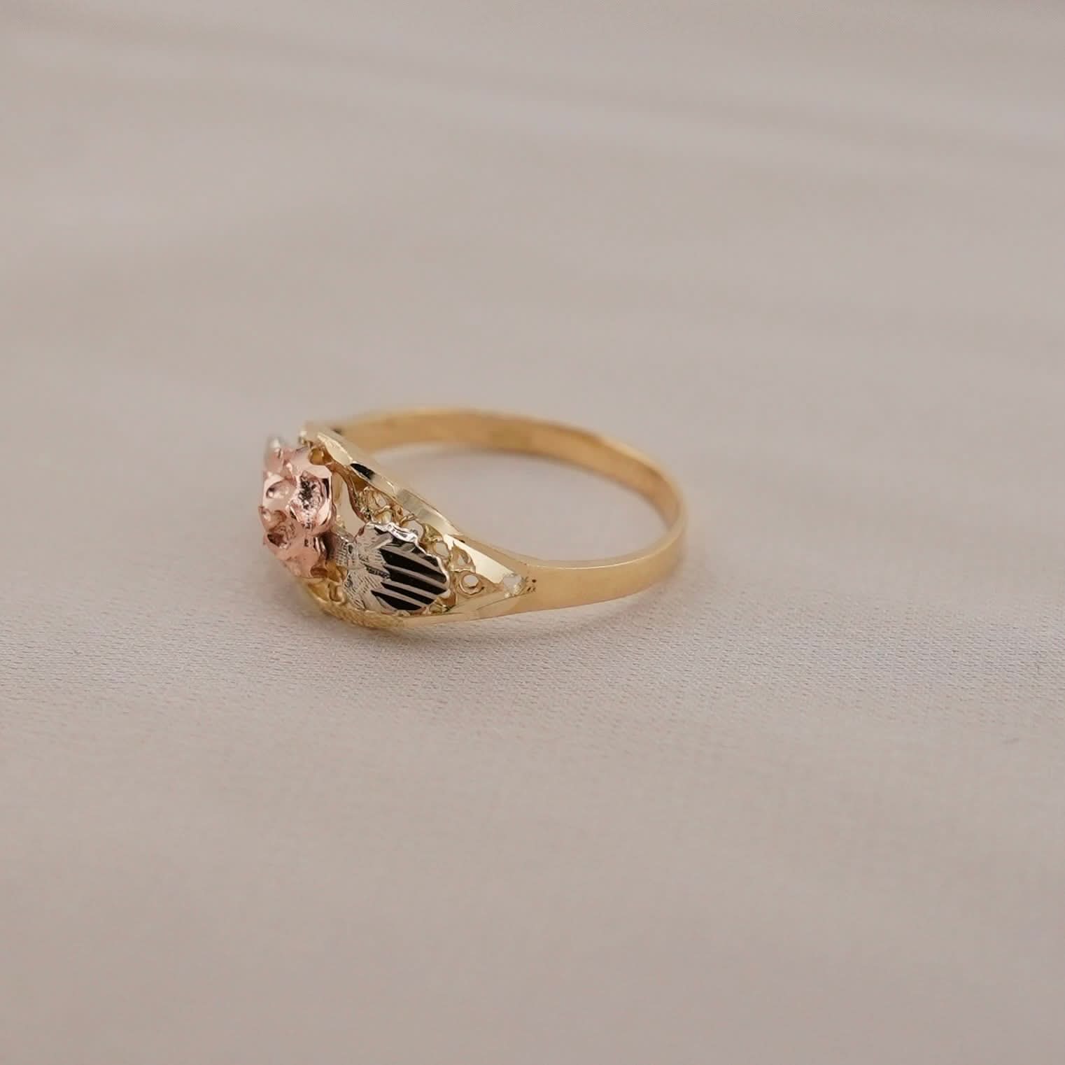 14k Gold Rose Ring