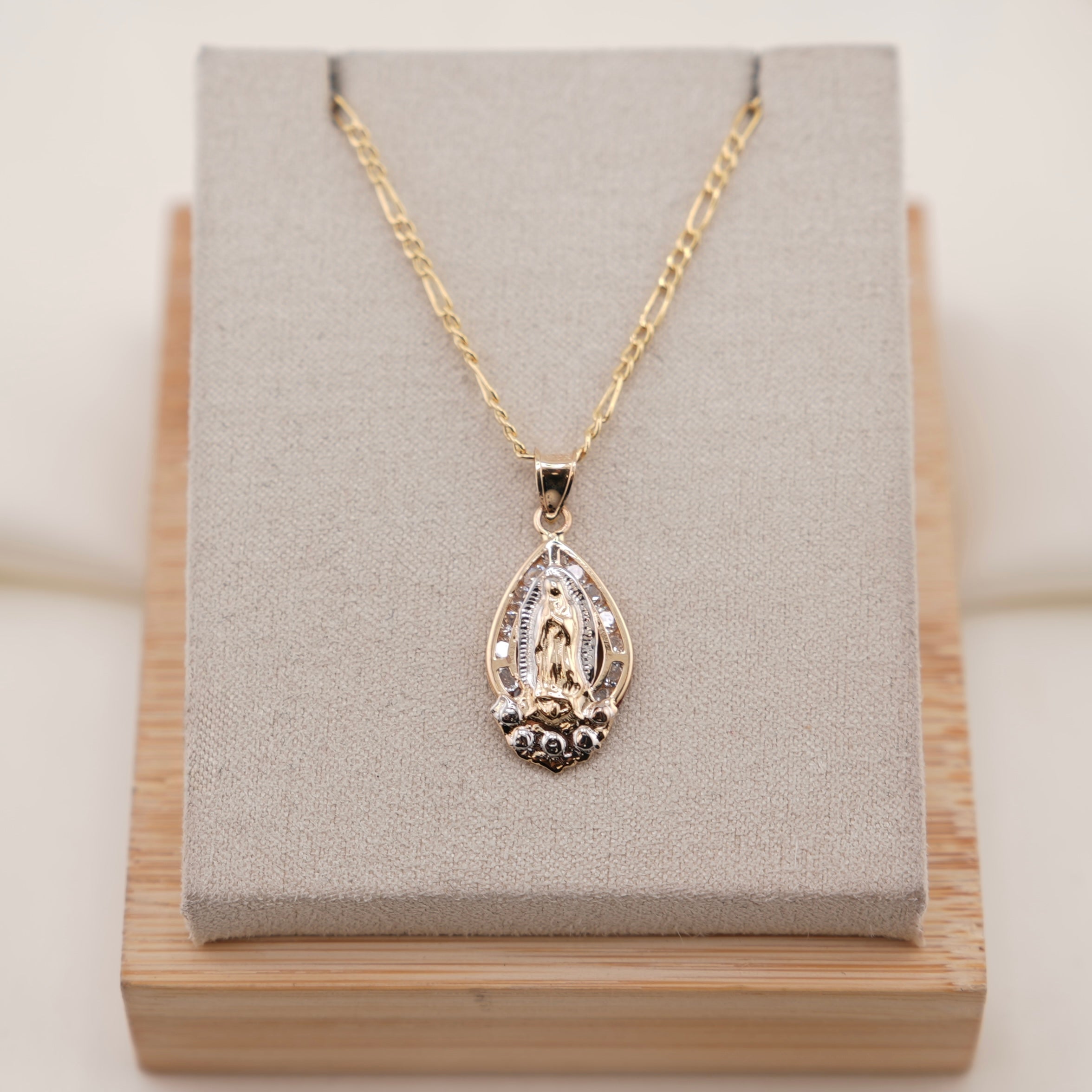 14k Gold Virgencita Chain Set