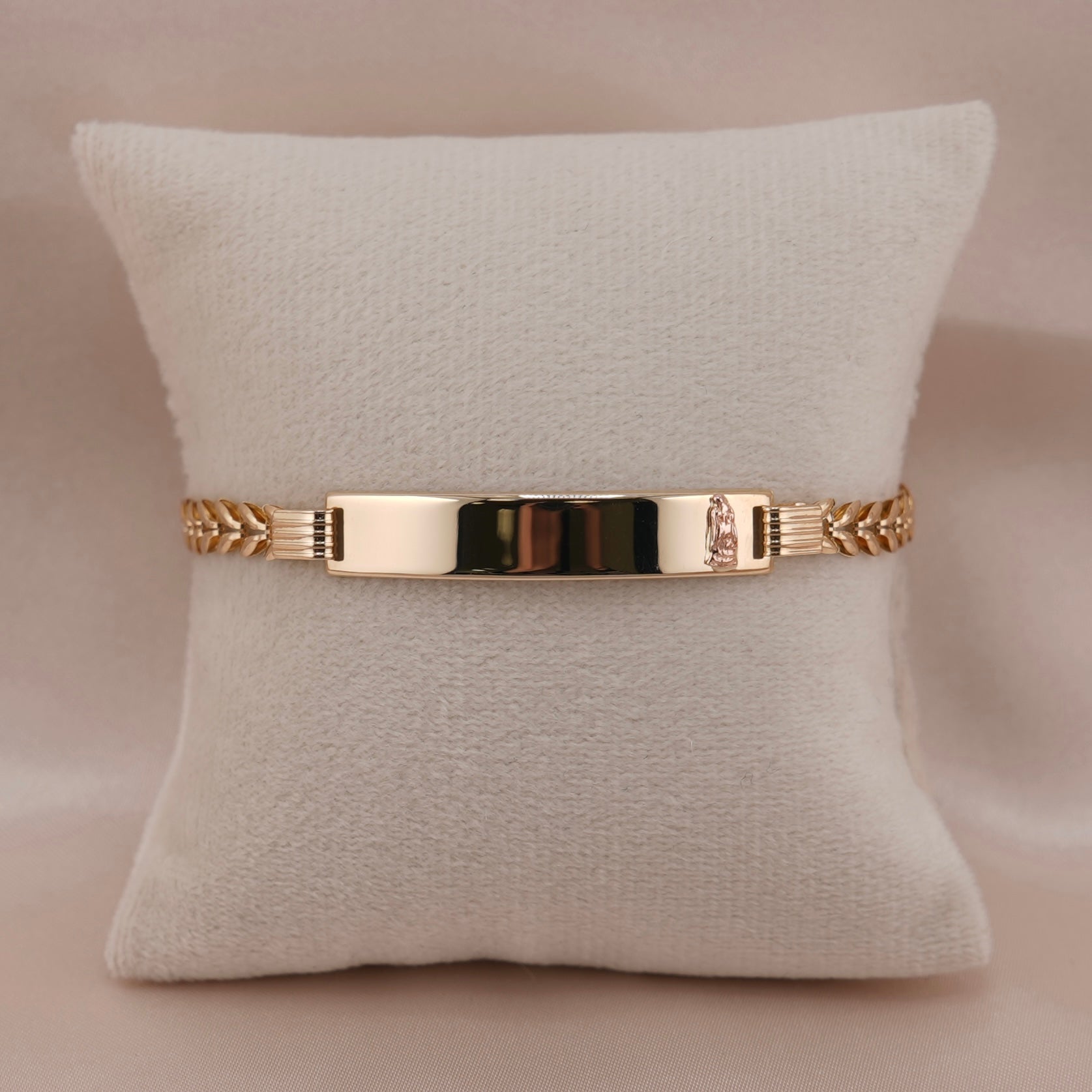 14k Gold Women’s Virgencita ID Bracelet